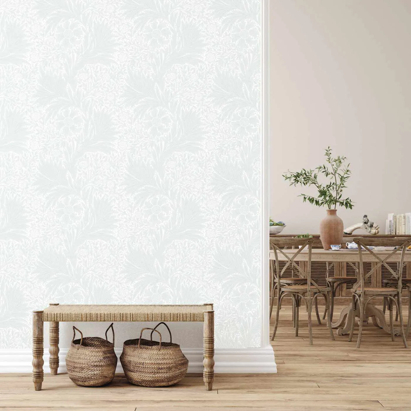 Petite Fleur Vintage Wallpaper in Sage - Olive et Oriel