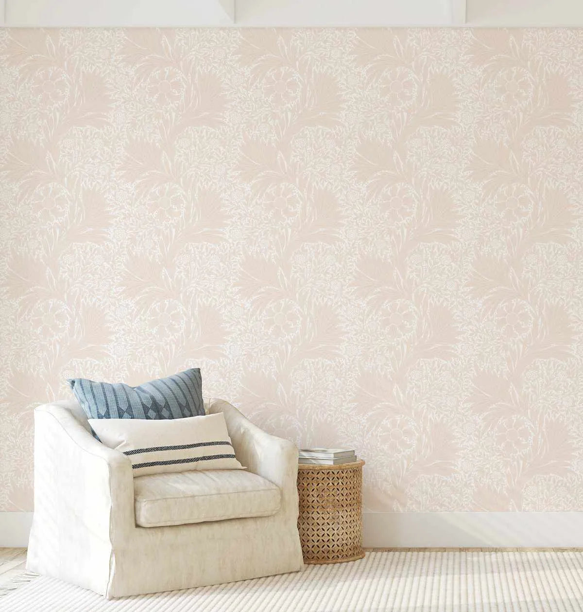 Petite Fleur Vintage Wallpaper in Warm - Olive et Oriel