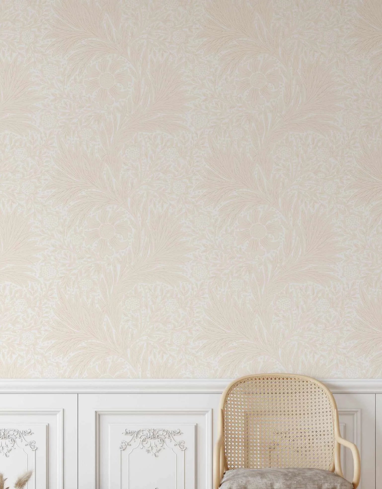 Petite Fleur Vintage Wallpaper in Warm - Olive et Oriel