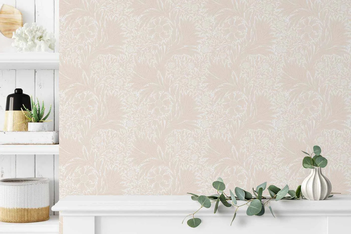 Petite Fleur Vintage Wallpaper in Warm - Olive et Oriel