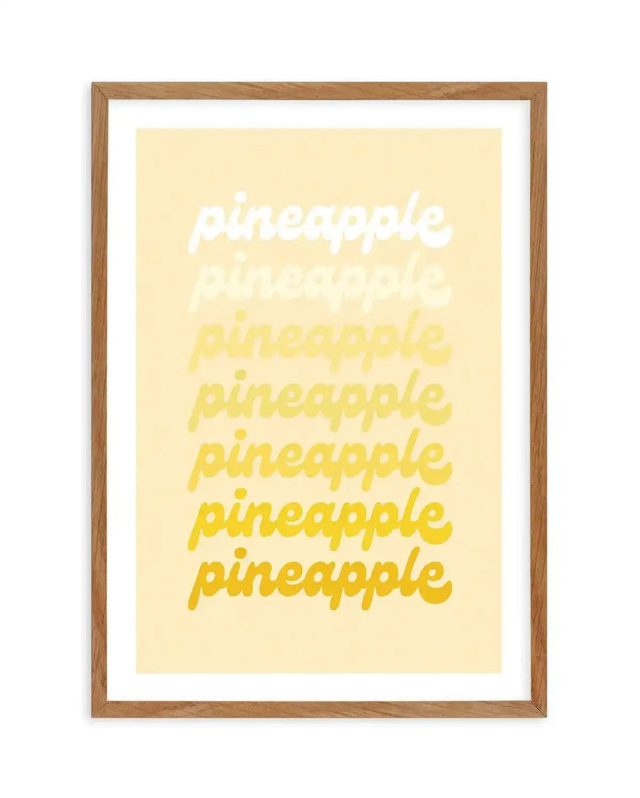 Pineapple Art Print-PRINT-Olive et Oriel-Olive et Oriel-50x70 cm | 19.6" x 27.5"-Walnut-With White Border-Buy-Australian-Art-Prints-Online-with-Olive-et-Oriel-Your-Artwork-Specialists-Austrailia-Decorate-With-Coastal-Photo-Wall-Art-Prints-From-Our-Beach-House-Artwork-Collection-Fine-Poster-and-Framed-Artwork