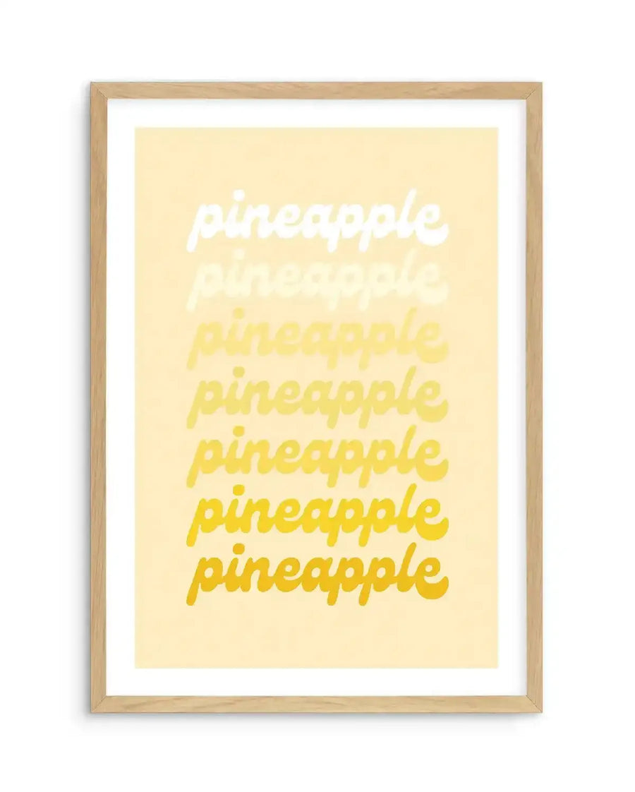 Pineapple Art Print-PRINT-Olive et Oriel-Olive et Oriel-A5 | 5.8" x 8.3" | 14.8 x 21cm-Oak-With White Border-Buy-Australian-Art-Prints-Online-with-Olive-et-Oriel-Your-Artwork-Specialists-Austrailia-Decorate-With-Coastal-Photo-Wall-Art-Prints-From-Our-Beach-House-Artwork-Collection-Fine-Poster-and-Framed-Artwork