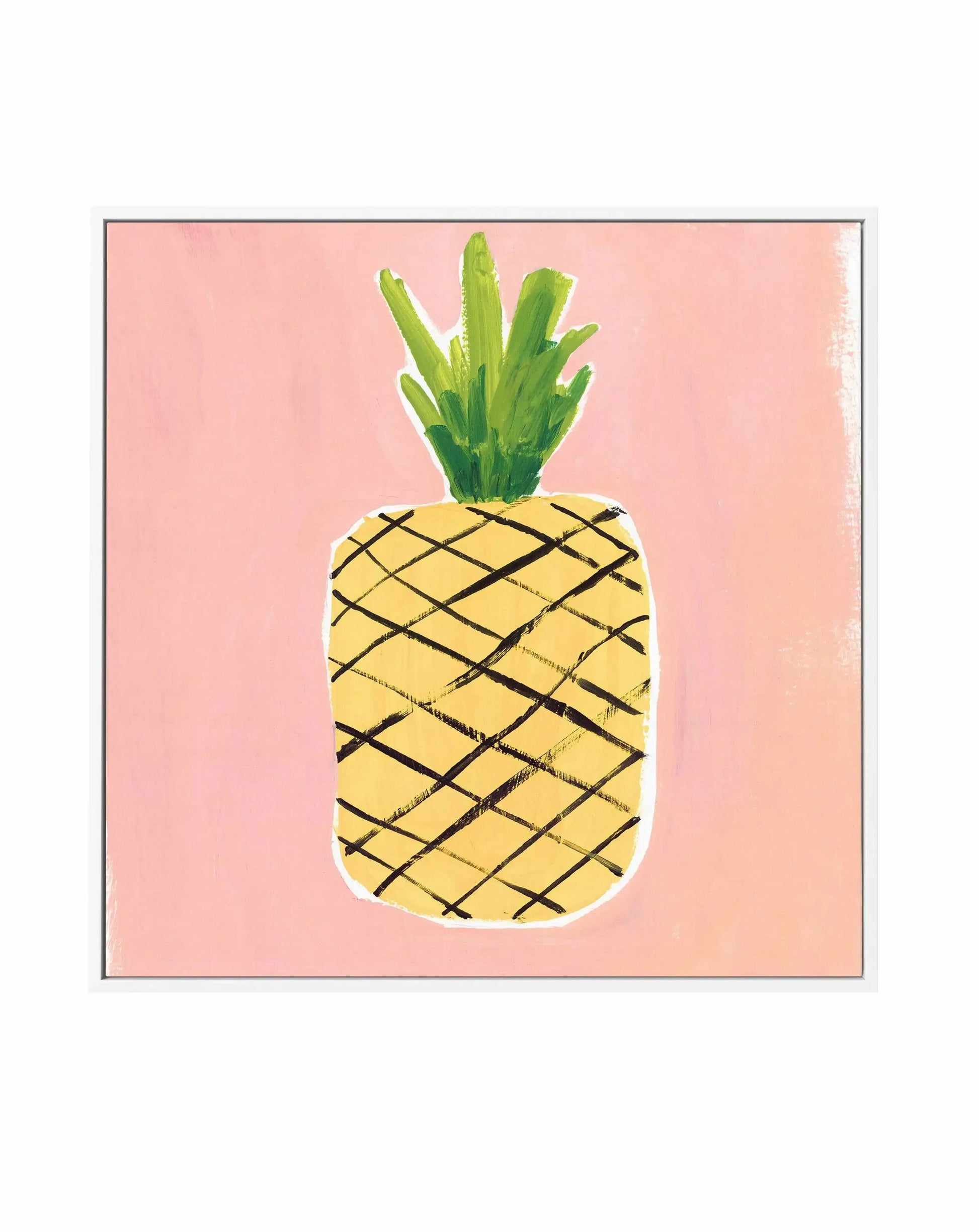 Pineapple SQ Framed Canvas-CANVAS-You can shop wall art online with Olive et Oriel for everything from abstract art to fun kids wall art. Our beautiful modern art prints and canvas art are available from large canvas prints to wall art paintings and our proudly Australian artwork collection offers only the highest quality framed large wall art and canvas art Australia - You can buy fashion photography prints or Hampton print posters and paintings on canvas from Olive et Oriel and have them deliv
