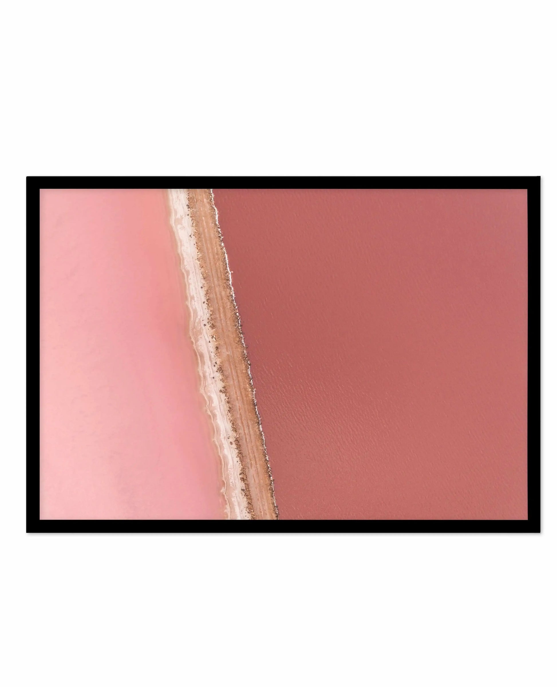 Pink Lakes Art Print-PRINT-Olive et Oriel-Olive et Oriel-A5 | 5.8" x 8.3" | 14.8 x 21cm-Black-With White Border-Buy-Australian-Art-Prints-Online-with-Olive-et-Oriel-Your-Artwork-Specialists-Austrailia-Decorate-With-Coastal-Photo-Wall-Art-Prints-From-Our-Beach-House-Artwork-Collection-Fine-Poster-and-Framed-Artwork