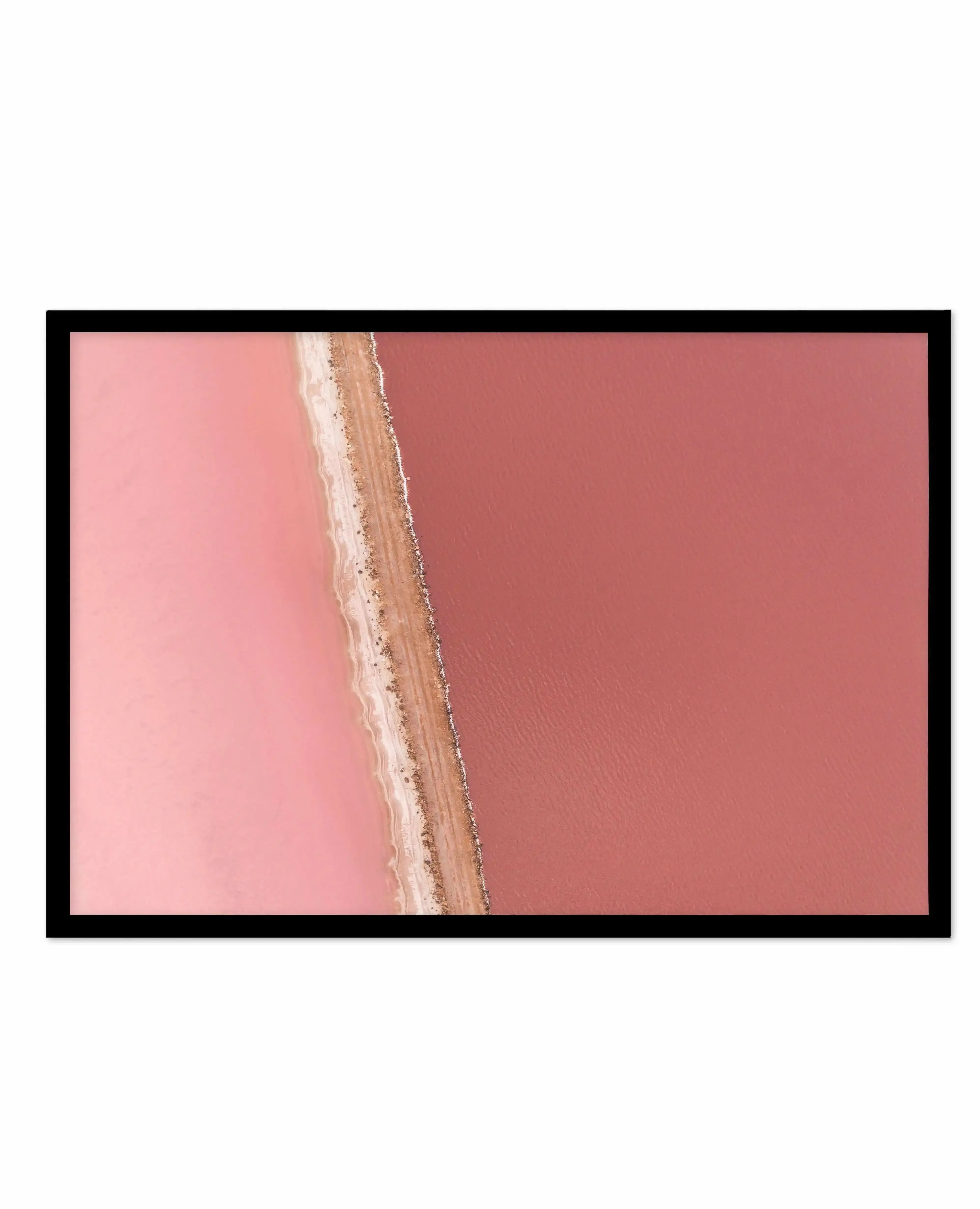 Pink Lakes Art Print-PRINT-Olive et Oriel-Olive et Oriel-A5 | 5.8" x 8.3" | 14.8 x 21cm-Black-With White Border-Buy-Australian-Art-Prints-Online-with-Olive-et-Oriel-Your-Artwork-Specialists-Austrailia-Decorate-With-Coastal-Photo-Wall-Art-Prints-From-Our-Beach-House-Artwork-Collection-Fine-Poster-and-Framed-Artwork