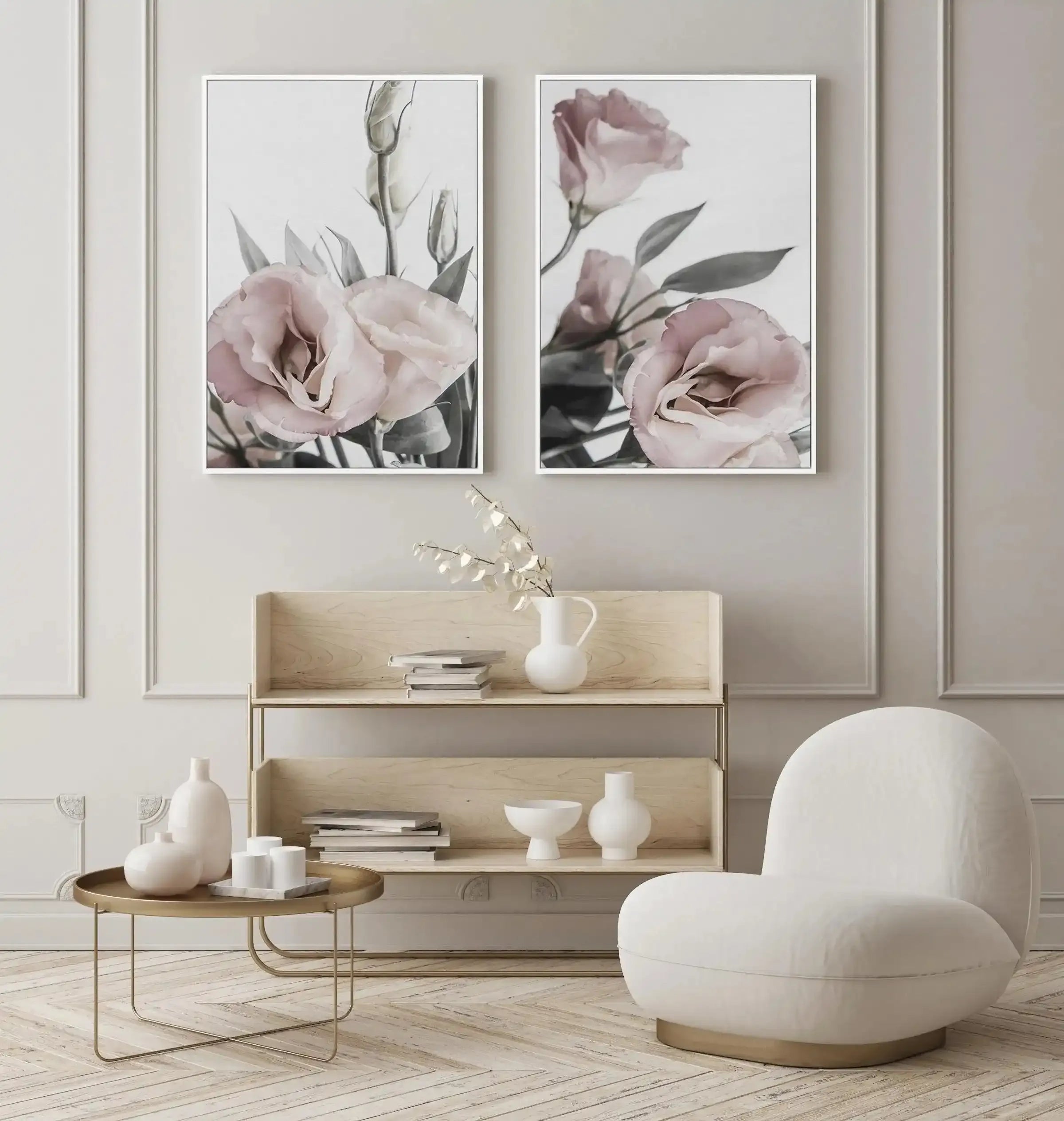 Pink Lisianthus II | Framed Canvas-CANVAS-You can shop wall art online with Olive et Oriel for everything from abstract art to fun kids wall art. Our beautiful modern art prints and canvas art are available from large canvas prints to wall art paintings and our proudly Australian artwork collection offers only the highest quality framed large wall art and canvas art Australia - You can buy fashion photography prints or Hampton print posters and paintings on canvas from Olive et Oriel and have th