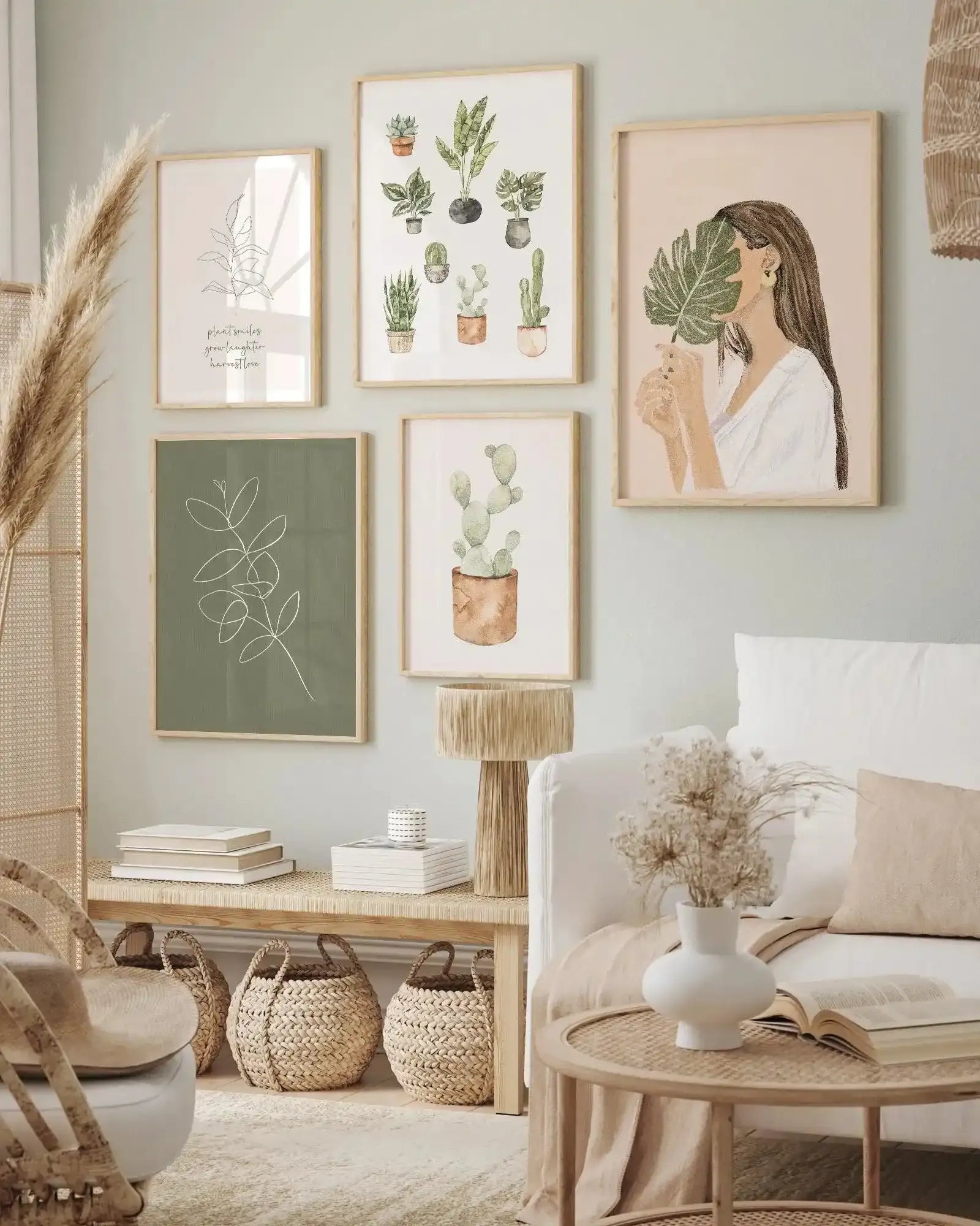 Green Friends Art Print-PRINT-Olive et Oriel-Olive et Oriel-Buy-Australian-Art-Prints-Online-with-Olive-et-Oriel-Your-Artwork-Specialists-Austrailia-Decorate-With-Coastal-Photo-Wall-Art-Prints-From-Our-Beach-House-Artwork-Collection-Fine-Poster-and-Framed-Artwork