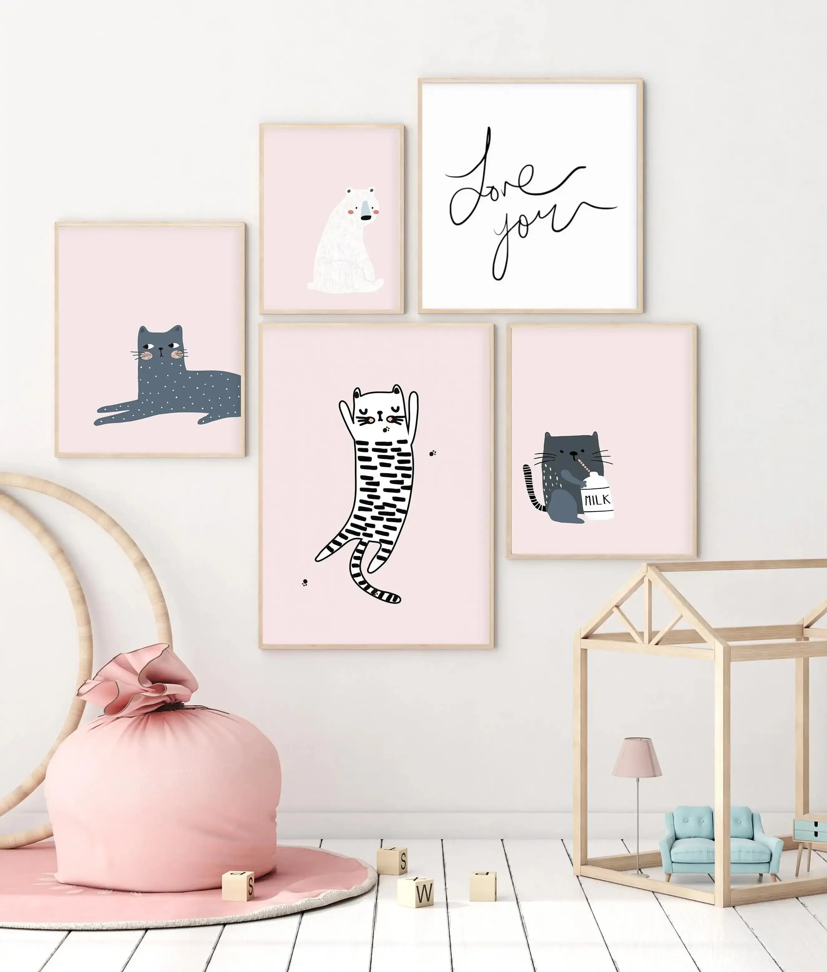 Polar Bear I | Pink Art Print-PRINT-Olive et Oriel-Olive et Oriel-Buy-Australian-Art-Prints-Online-with-Olive-et-Oriel-Your-Artwork-Specialists-Austrailia-Decorate-With-Coastal-Photo-Wall-Art-Prints-From-Our-Beach-House-Artwork-Collection-Fine-Poster-and-Framed-Artwork