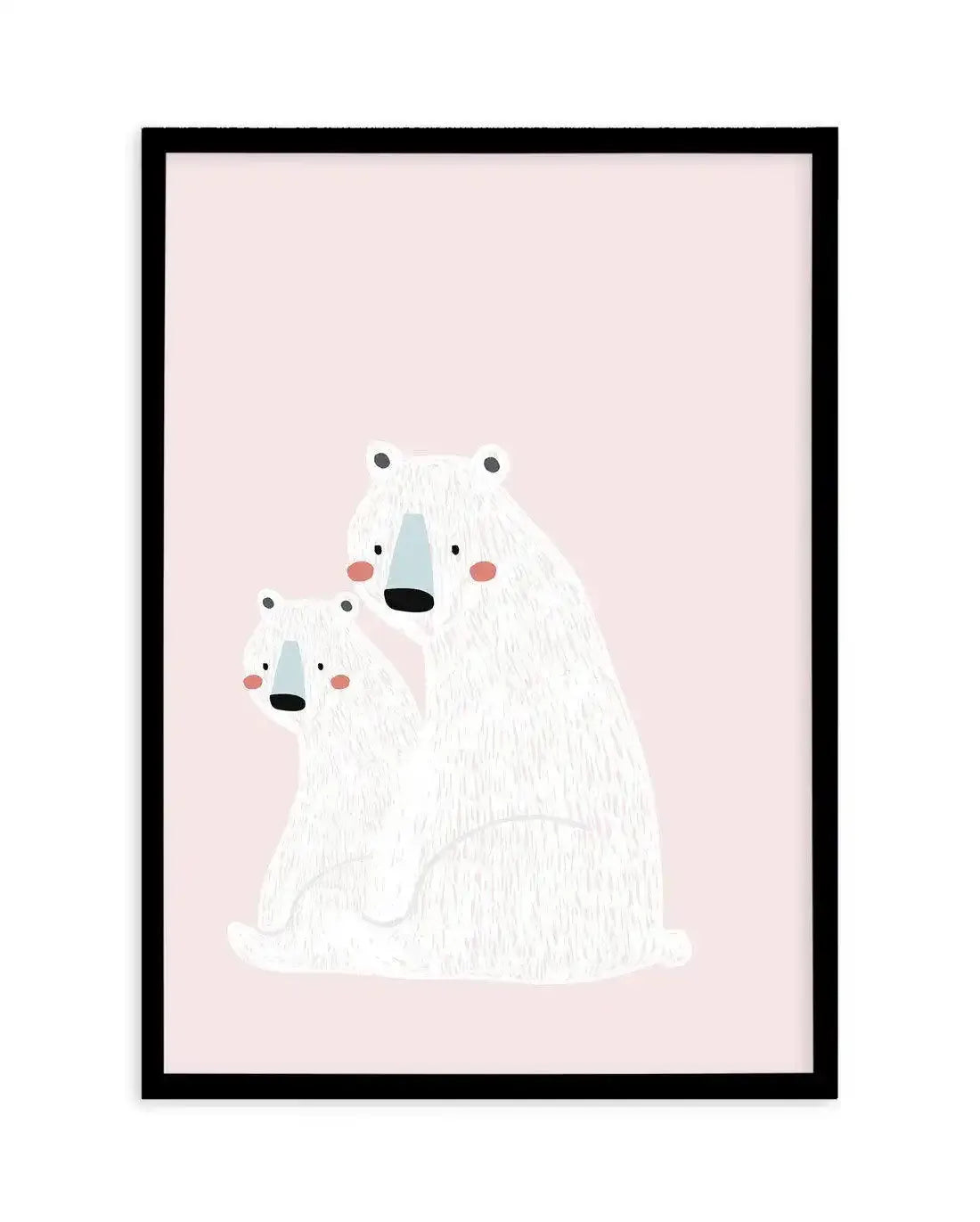 Polar Bear II | Pink Art Print-PRINT-Olive et Oriel-Olive et Oriel-A5 | 5.8" x 8.3" | 14.8 x 21cm-Black-With White Border-Buy-Australian-Art-Prints-Online-with-Olive-et-Oriel-Your-Artwork-Specialists-Austrailia-Decorate-With-Coastal-Photo-Wall-Art-Prints-From-Our-Beach-House-Artwork-Collection-Fine-Poster-and-Framed-Artwork