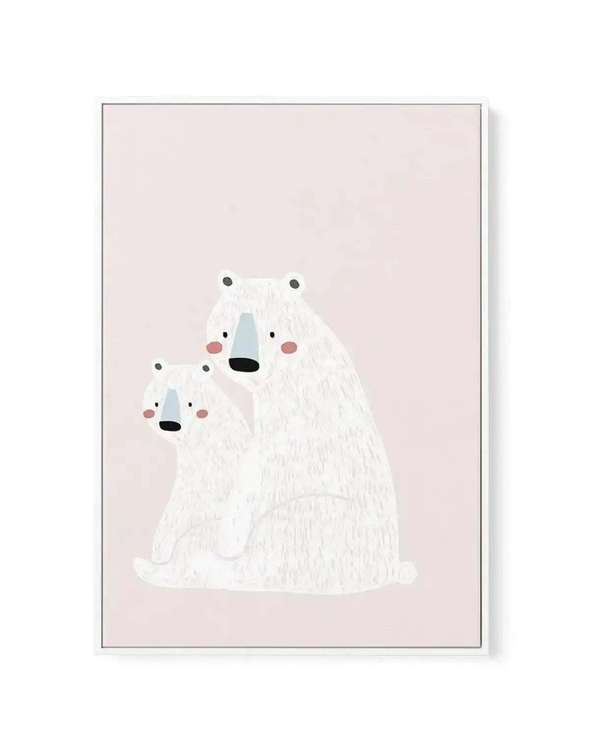 Polar Bear II | Pink | Framed Canvas-CANVAS-You can shop wall art online with Olive et Oriel for everything from abstract art to fun kids wall art. Our beautiful modern art prints and canvas art are available from large canvas prints to wall art paintings and our proudly Australian artwork collection offers only the highest quality framed large wall art and canvas art Australia - You can buy fashion photography prints or Hampton print posters and paintings on canvas from Olive et Oriel and have 
