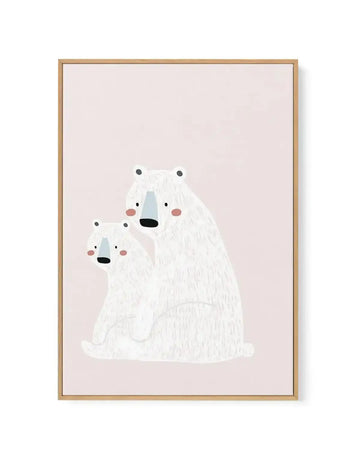 Polar Bear II | Pink | Framed Canvas-CANVAS-You can shop wall art online with Olive et Oriel for everything from abstract art to fun kids wall art. Our beautiful modern art prints and canvas art are available from large canvas prints to wall art paintings and our proudly Australian artwork collection offers only the highest quality framed large wall art and canvas art Australia - You can buy fashion photography prints or Hampton print posters and paintings on canvas from Olive et Oriel and have 
