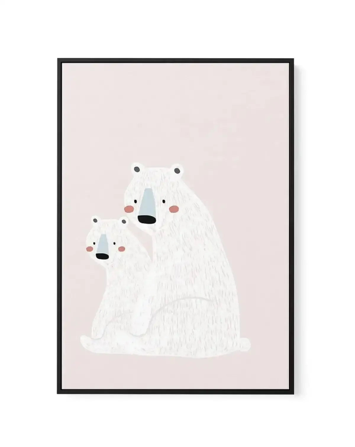 Polar Bear II | Pink | Framed Canvas-CANVAS-You can shop wall art online with Olive et Oriel for everything from abstract art to fun kids wall art. Our beautiful modern art prints and canvas art are available from large canvas prints to wall art paintings and our proudly Australian artwork collection offers only the highest quality framed large wall art and canvas art Australia - You can buy fashion photography prints or Hampton print posters and paintings on canvas from Olive et Oriel and have 