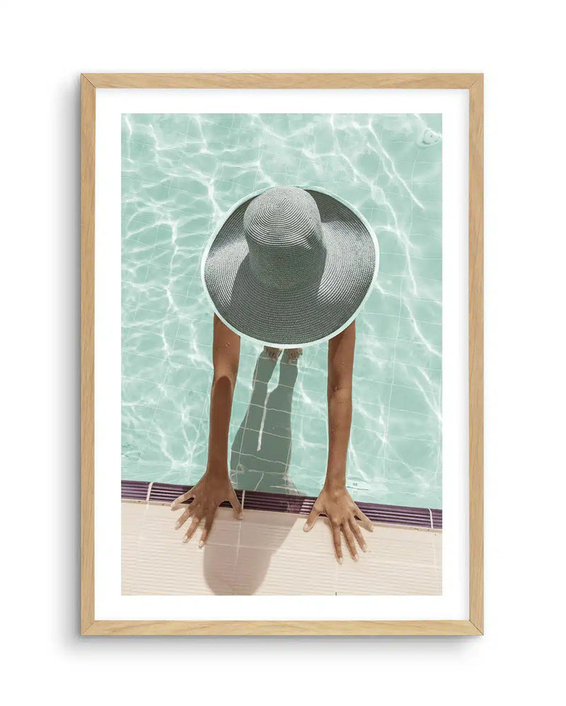 SALE 100x130 Pool Time Art Print I Oak | White Border