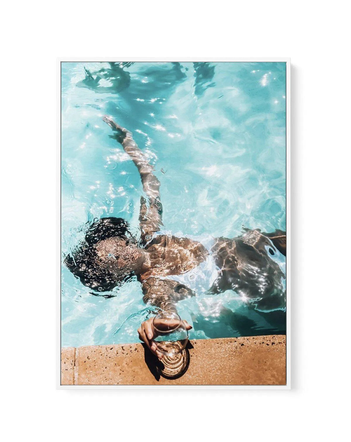 Poolside Bliss | Framed Canvas-CANVAS-You can shop wall art online with Olive et Oriel for everything from abstract art to fun kids wall art. Our beautiful modern art prints and canvas art are available from large canvas prints to wall art paintings and our proudly Australian artwork collection offers only the highest quality framed large wall art and canvas art Australia - You can buy fashion photography prints or Hampton print posters and paintings on canvas from Olive et Oriel and have them d