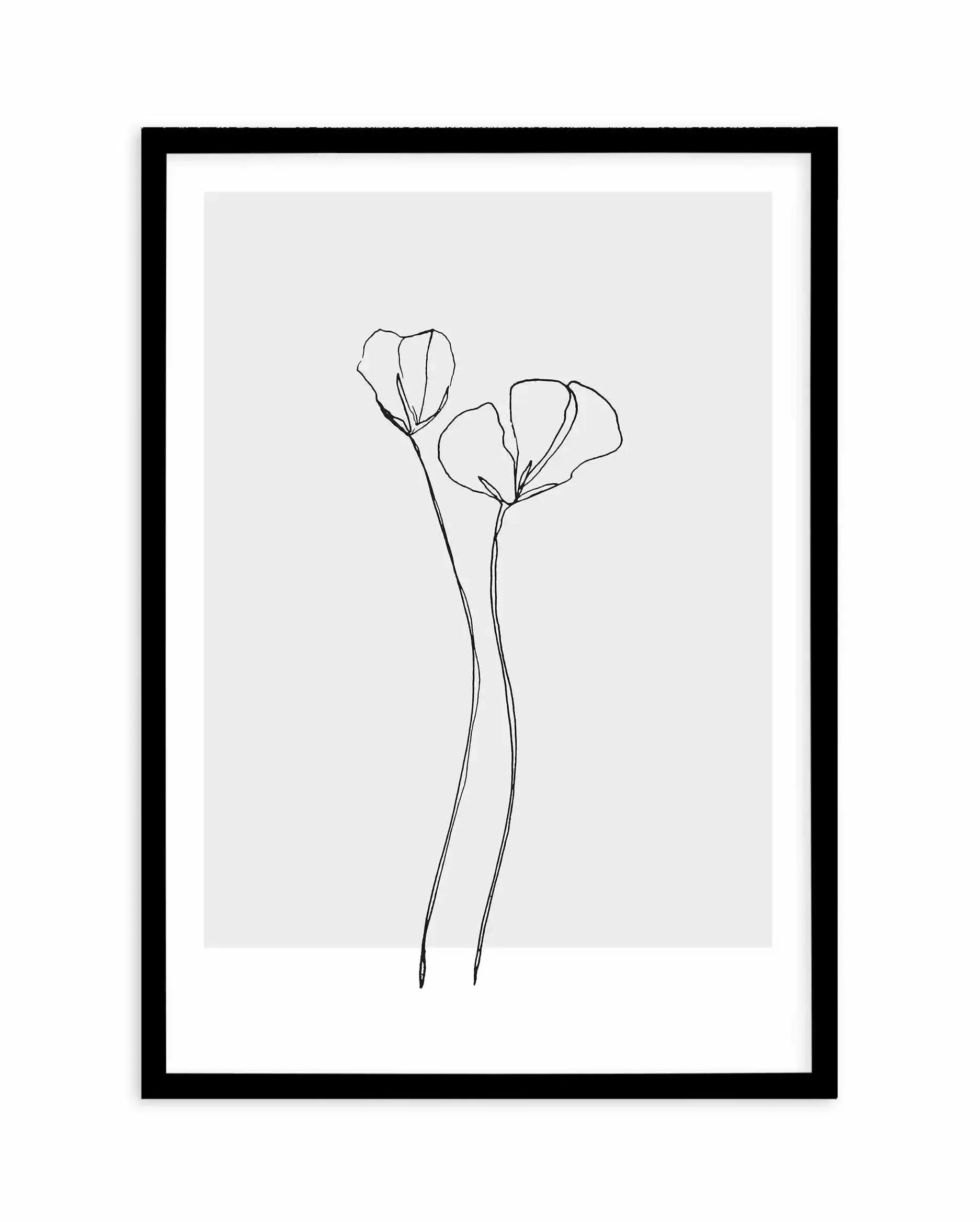 Poppy | Illustration Art Print-PRINT-Olive et Oriel-Olive et Oriel-A5 | 5.8" x 8.3" | 14.8 x 21cm-Black-With White Border-Buy-Australian-Art-Prints-Online-with-Olive-et-Oriel-Your-Artwork-Specialists-Austrailia-Decorate-With-Coastal-Photo-Wall-Art-Prints-From-Our-Beach-House-Artwork-Collection-Fine-Poster-and-Framed-Artwork