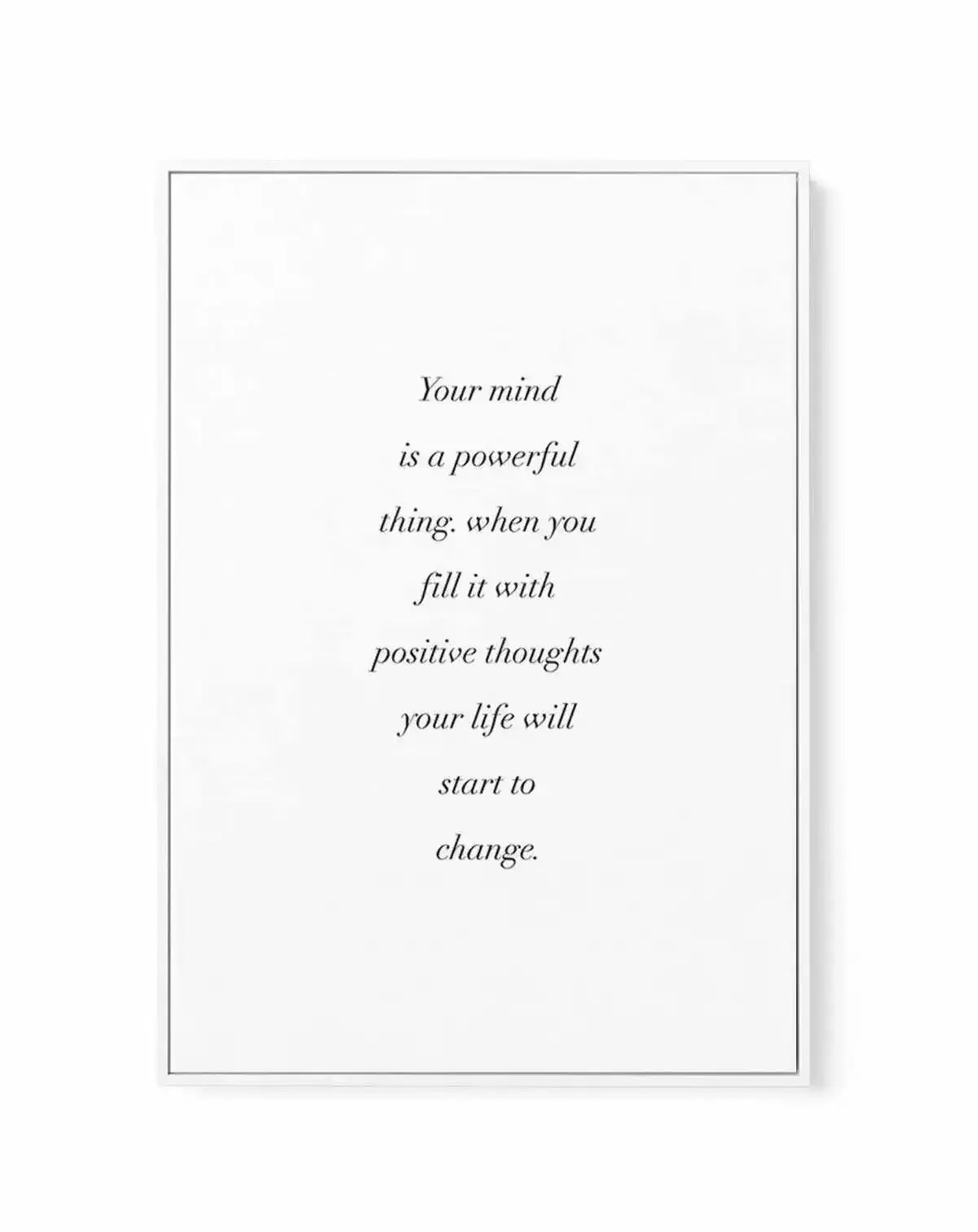 Positive Thoughts | Framed Canvas-CANVAS-You can shop wall art online with Olive et Oriel for everything from abstract art to fun kids wall art. Our beautiful modern art prints and canvas art are available from large canvas prints to wall art paintings and our proudly Australian artwork collection offers only the highest quality framed large wall art and canvas art Australia - You can buy fashion photography prints or Hampton print posters and paintings on canvas from Olive et Oriel and have the