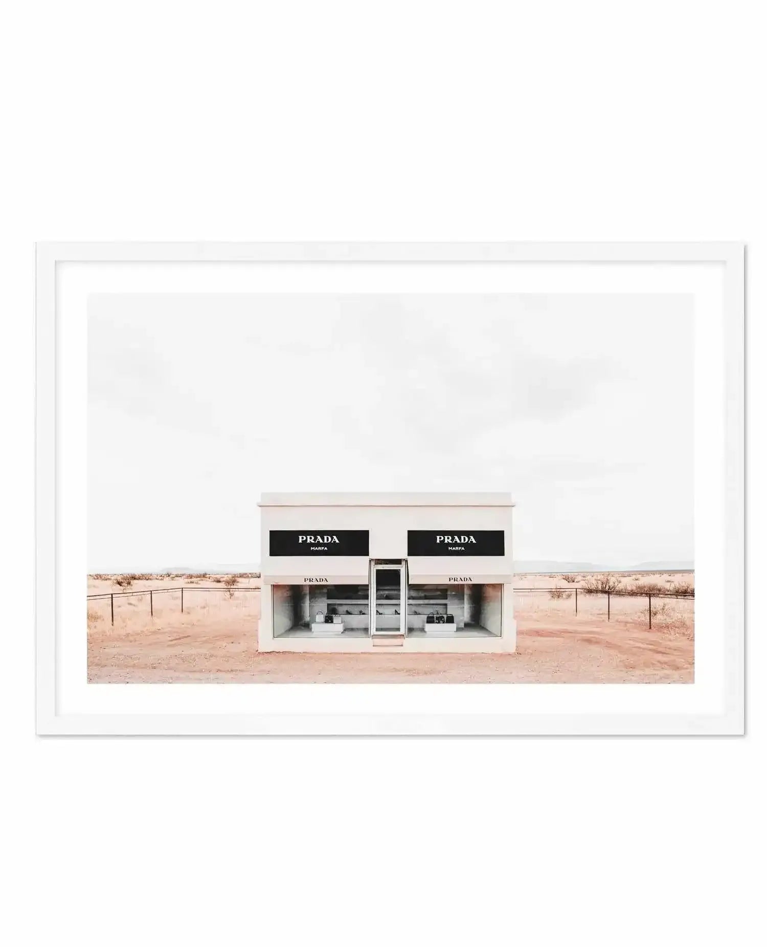Prada Marfa | Texas Art Print-PRINT-Olive et Oriel-Olive et Oriel-A3 | 11.7" x 16.5" | 29.7 x 42 cm-White-With White Border-Buy-Australian-Art-Prints-Online-with-Olive-et-Oriel-Your-Artwork-Specialists-Austrailia-Decorate-With-Coastal-Photo-Wall-Art-Prints-From-Our-Beach-House-Artwork-Collection-Fine-Poster-and-Framed-Artwork