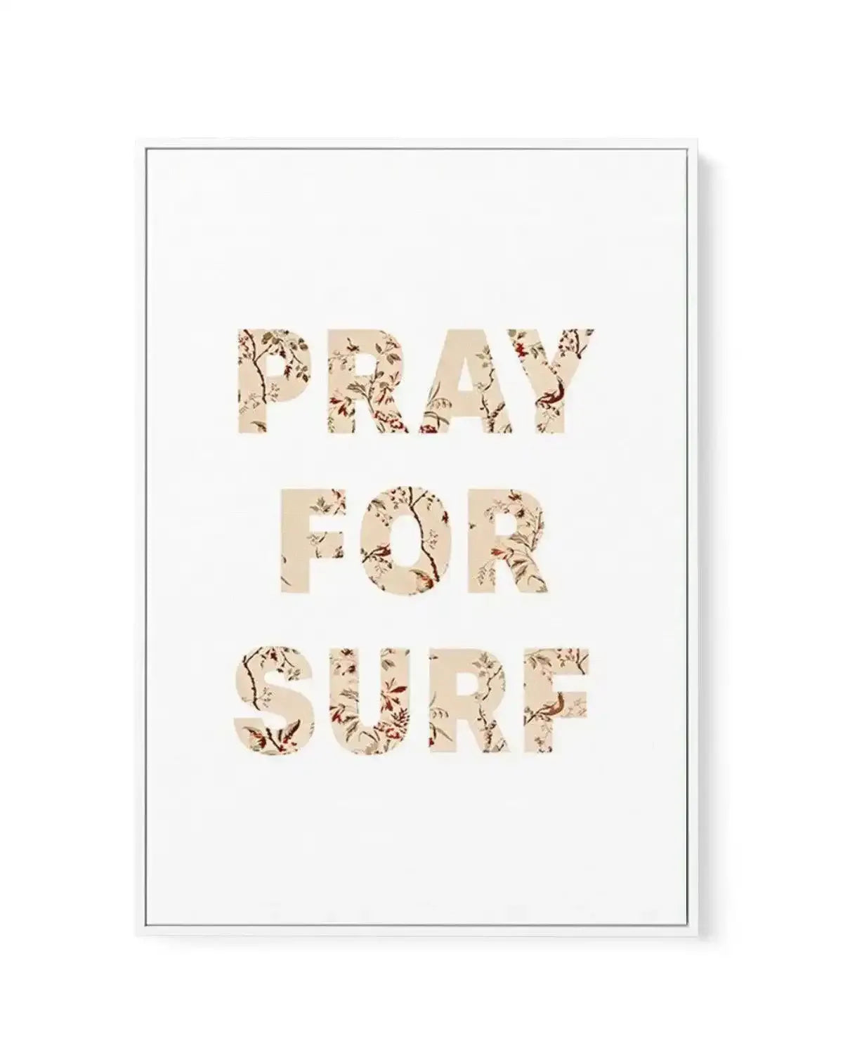 Pray for Surf | Pastel Vintage | Framed Canvas-CANVAS-You can shop wall art online with Olive et Oriel for everything from abstract art to fun kids wall art. Our beautiful modern art prints and canvas art are available from large canvas prints to wall art paintings and our proudly Australian artwork collection offers only the highest quality framed large wall art and canvas art Australia - You can buy fashion photography prints or Hampton print posters and paintings on canvas from Olive et Oriel