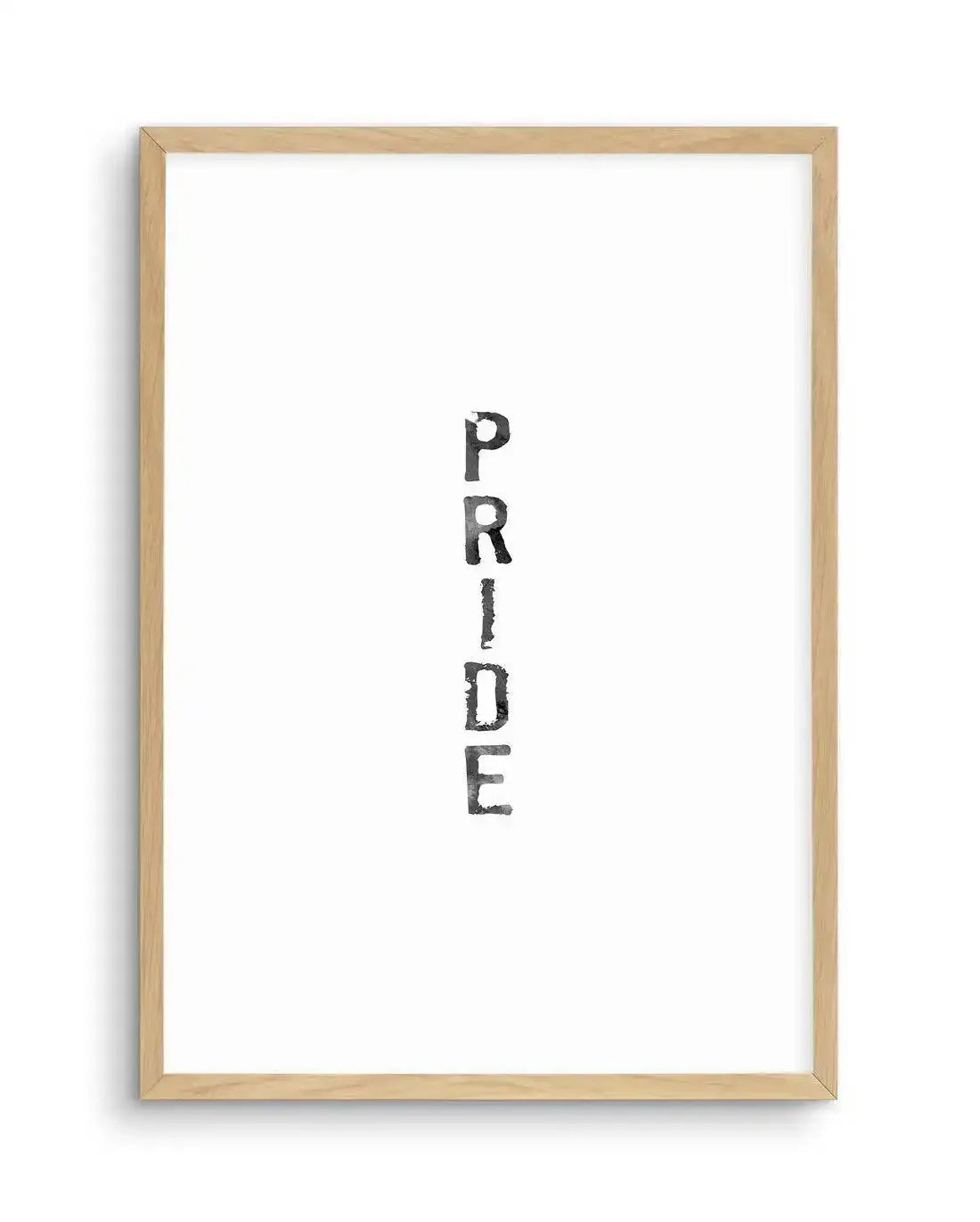 Pride | Black Watercolour Art Print-PRINT-Olive et Oriel-Olive et Oriel-A5 | 5.8" x 8.3" | 14.8 x 21cm-Oak-With White Border-Buy-Australian-Art-Prints-Online-with-Olive-et-Oriel-Your-Artwork-Specialists-Austrailia-Decorate-With-Coastal-Photo-Wall-Art-Prints-From-Our-Beach-House-Artwork-Collection-Fine-Poster-and-Framed-Artwork