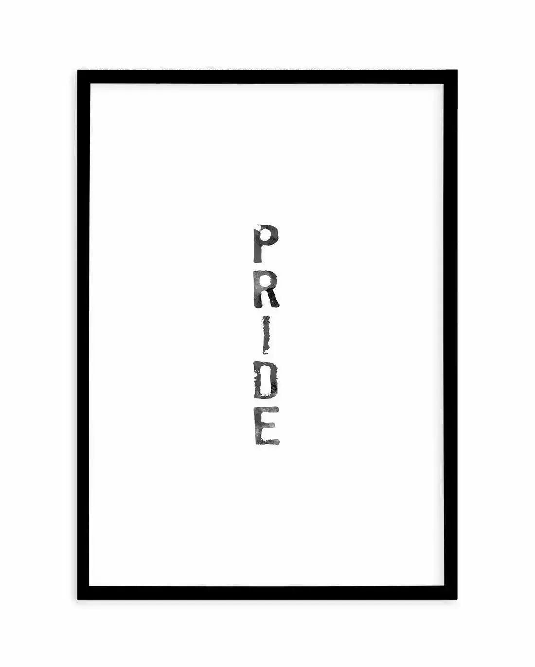 Pride | Black Watercolour Art Print-PRINT-Olive et Oriel-Olive et Oriel-A5 | 5.8" x 8.3" | 14.8 x 21cm-Black-With White Border-Buy-Australian-Art-Prints-Online-with-Olive-et-Oriel-Your-Artwork-Specialists-Austrailia-Decorate-With-Coastal-Photo-Wall-Art-Prints-From-Our-Beach-House-Artwork-Collection-Fine-Poster-and-Framed-Artwork