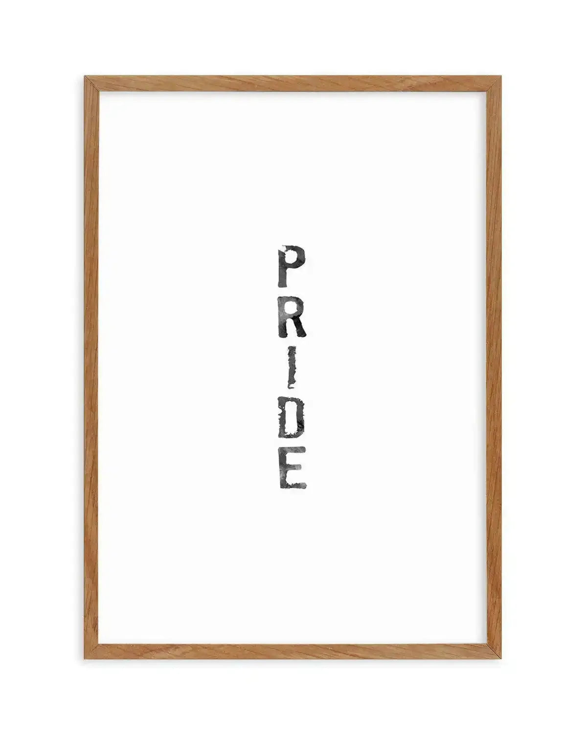 Pride | Black Watercolour Art Print-PRINT-Olive et Oriel-Olive et Oriel-50x70 cm | 19.6" x 27.5"-Walnut-With White Border-Buy-Australian-Art-Prints-Online-with-Olive-et-Oriel-Your-Artwork-Specialists-Austrailia-Decorate-With-Coastal-Photo-Wall-Art-Prints-From-Our-Beach-House-Artwork-Collection-Fine-Poster-and-Framed-Artwork