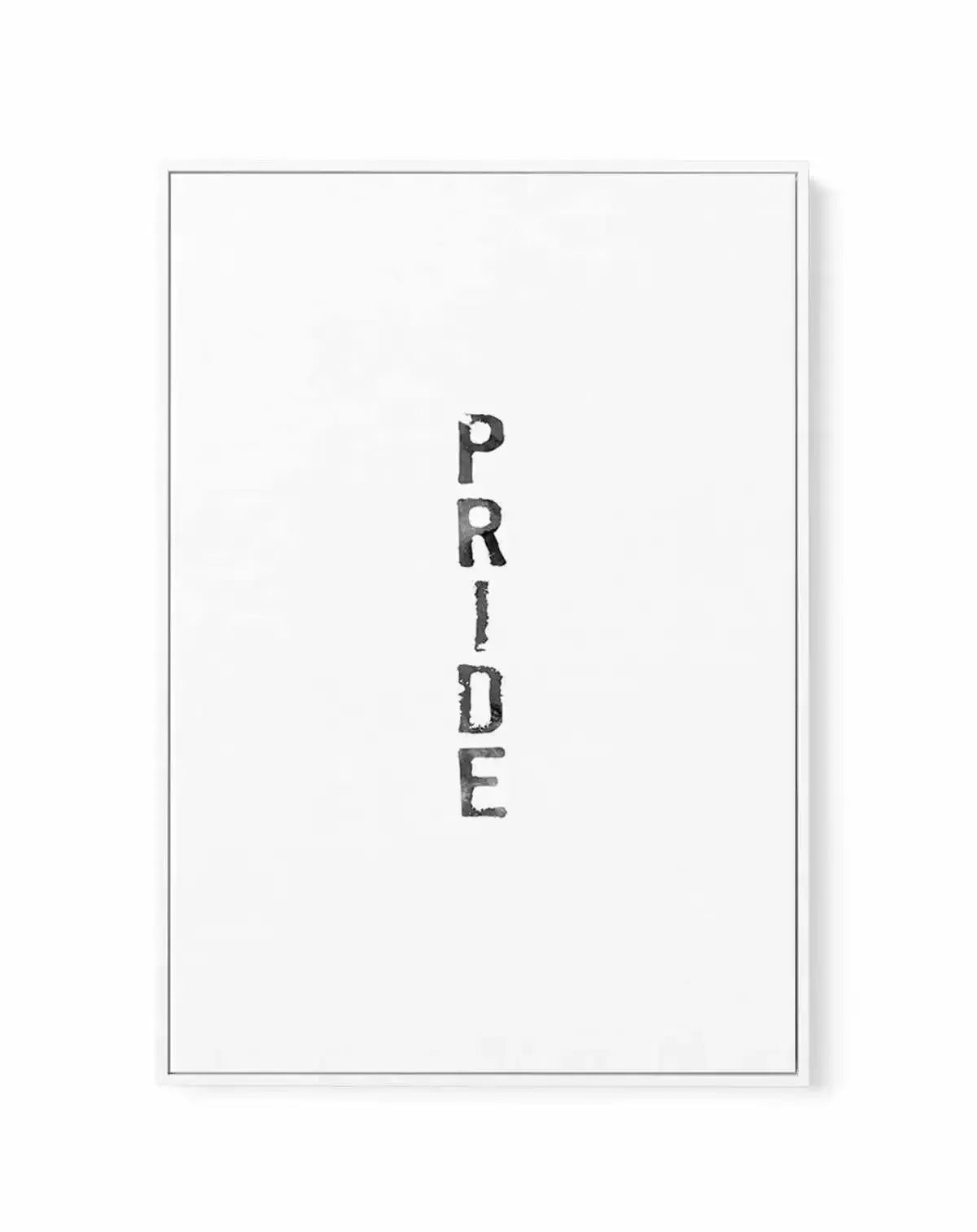 Pride | Black Watercolour | Framed Canvas-CANVAS-You can shop wall art online with Olive et Oriel for everything from abstract art to fun kids wall art. Our beautiful modern art prints and canvas art are available from large canvas prints to wall art paintings and our proudly Australian artwork collection offers only the highest quality framed large wall art and canvas art Australia - You can buy fashion photography prints or Hampton print posters and paintings on canvas from Olive et Oriel and 