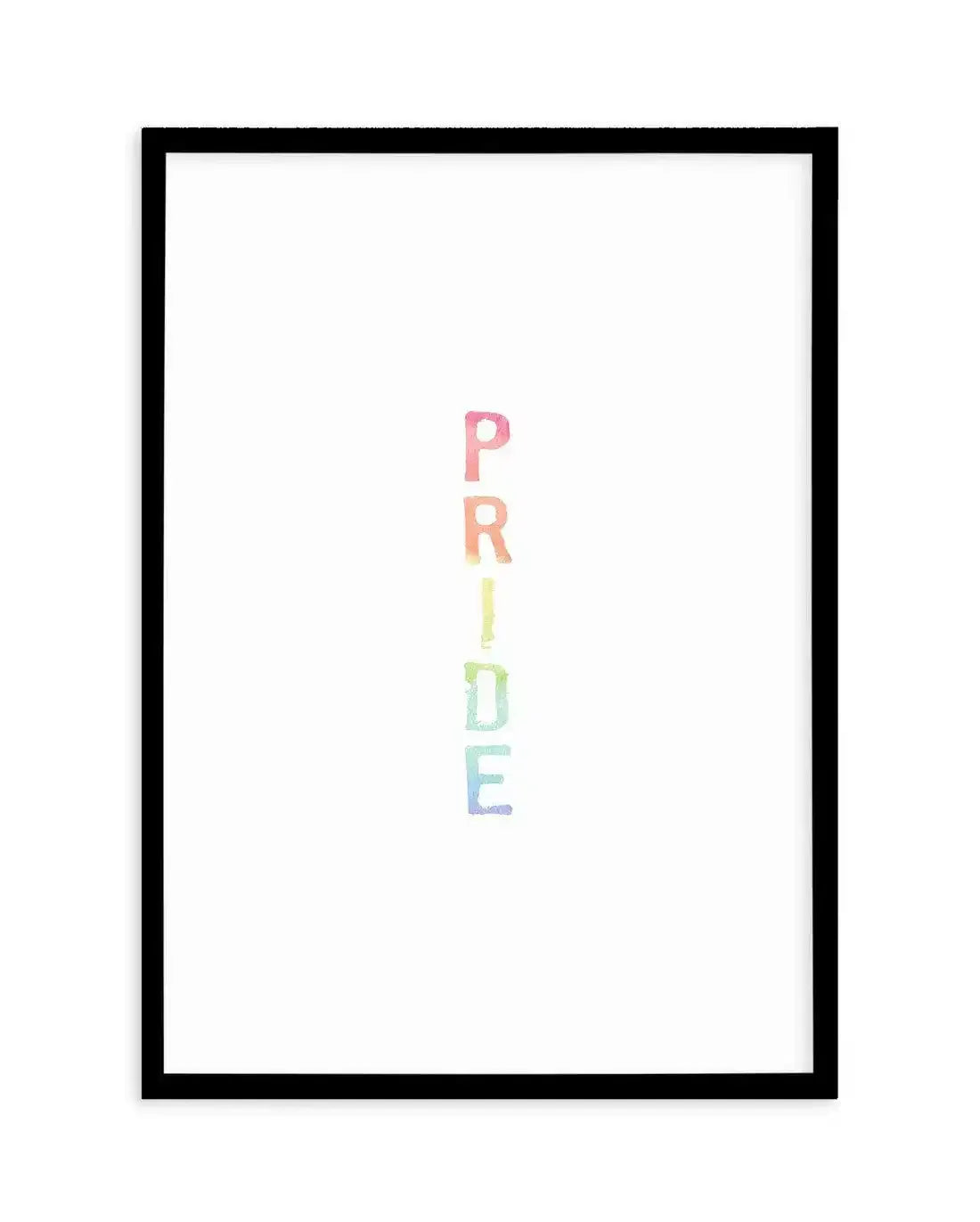 Pride | Rainbow Watercolour Art Print-PRINT-Olive et Oriel-Olive et Oriel-A5 | 5.8" x 8.3" | 14.8 x 21cm-Black-With White Border-Buy-Australian-Art-Prints-Online-with-Olive-et-Oriel-Your-Artwork-Specialists-Austrailia-Decorate-With-Coastal-Photo-Wall-Art-Prints-From-Our-Beach-House-Artwork-Collection-Fine-Poster-and-Framed-Artwork