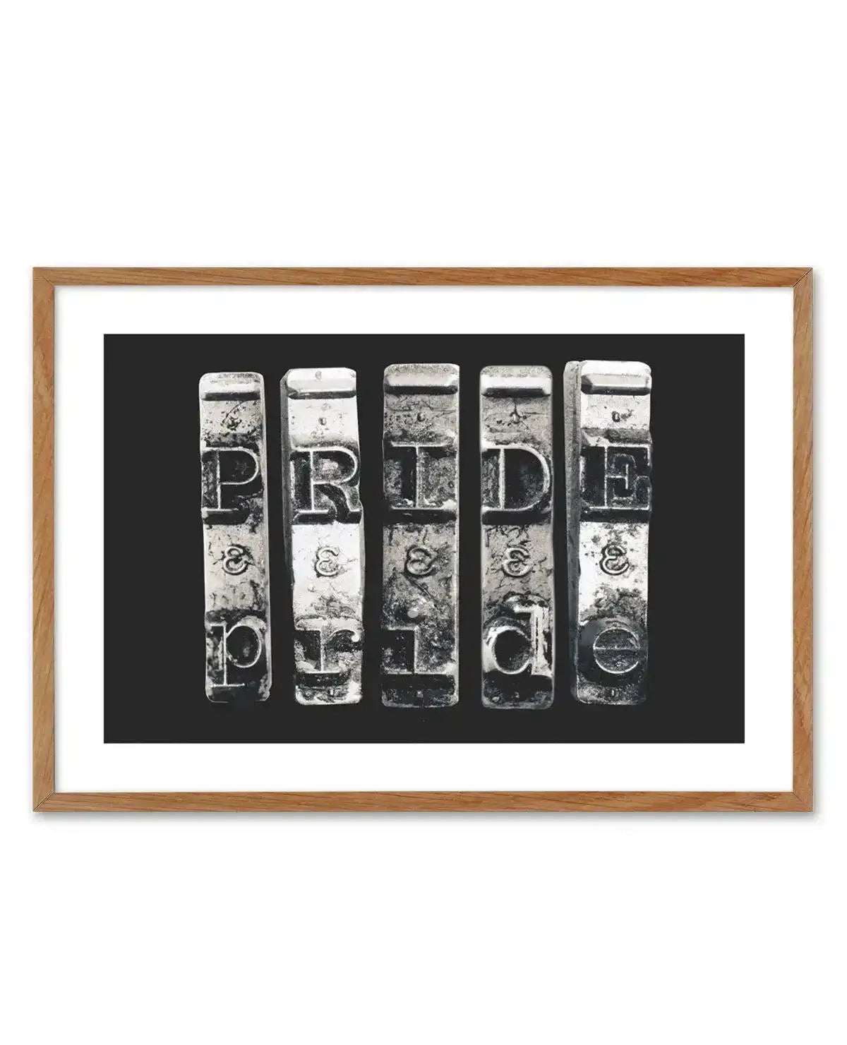 Pride | Typewriter Art Print-PRINT-Olive et Oriel-Olive et Oriel-50x70 cm | 19.6" x 27.5"-Walnut-With White Border-Buy-Australian-Art-Prints-Online-with-Olive-et-Oriel-Your-Artwork-Specialists-Austrailia-Decorate-With-Coastal-Photo-Wall-Art-Prints-From-Our-Beach-House-Artwork-Collection-Fine-Poster-and-Framed-Artwork