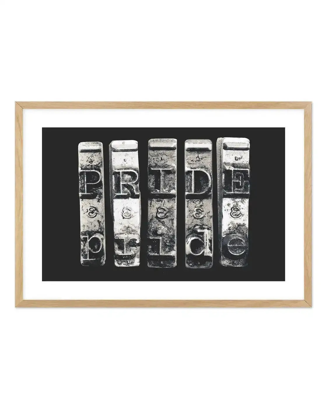 Pride | Typewriter Art Print-PRINT-Olive et Oriel-Olive et Oriel-A5 | 5.8" x 8.3" | 14.8 x 21cm-Oak-With White Border-Buy-Australian-Art-Prints-Online-with-Olive-et-Oriel-Your-Artwork-Specialists-Austrailia-Decorate-With-Coastal-Photo-Wall-Art-Prints-From-Our-Beach-House-Artwork-Collection-Fine-Poster-and-Framed-Artwork