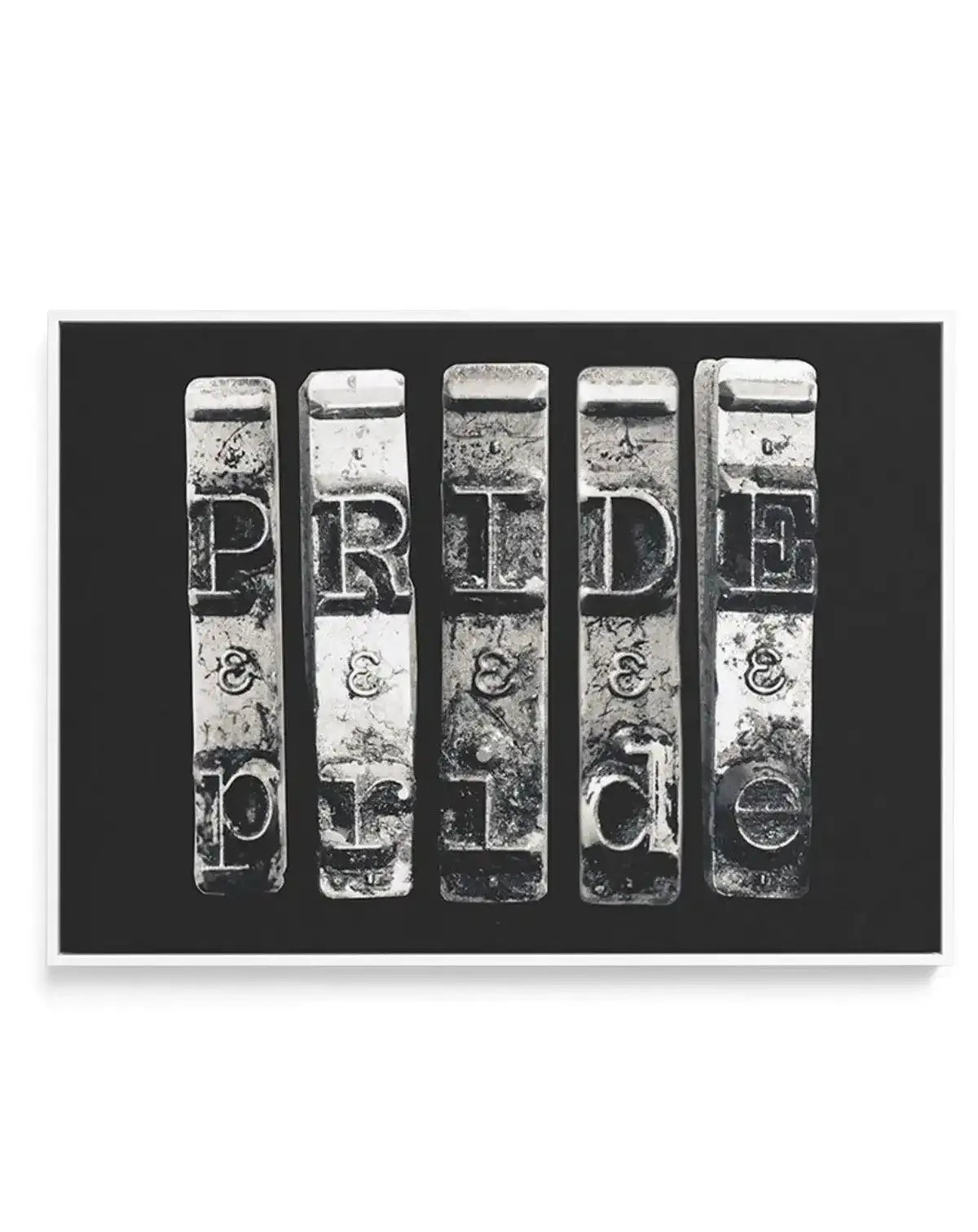 Pride | Typewriter | Framed Canvas-CANVAS-You can shop wall art online with Olive et Oriel for everything from abstract art to fun kids wall art. Our beautiful modern art prints and canvas art are available from large canvas prints to wall art paintings and our proudly Australian artwork collection offers only the highest quality framed large wall art and canvas art Australia - You can buy fashion photography prints or Hampton print posters and paintings on canvas from Olive et Oriel and have th