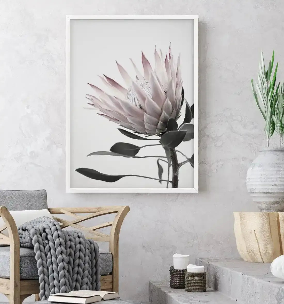 Protea Lumiere Art Print-PRINT-Olive et Oriel-Olive et Oriel-Buy-Australian-Art-Prints-Online-with-Olive-et-Oriel-Your-Artwork-Specialists-Austrailia-Decorate-With-Coastal-Photo-Wall-Art-Prints-From-Our-Beach-House-Artwork-Collection-Fine-Poster-and-Framed-Artwork