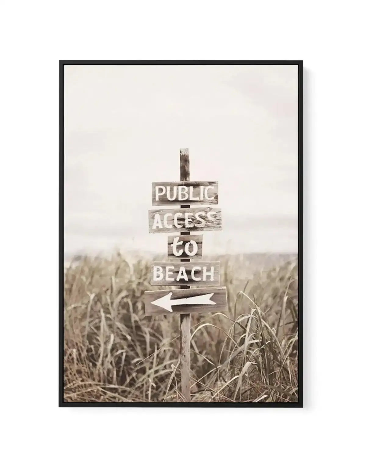 Public Access To Beach | Framed Canvas-CANVAS-You can shop wall art online with Olive et Oriel for everything from abstract art to fun kids wall art. Our beautiful modern art prints and canvas art are available from large canvas prints to wall art paintings and our proudly Australian artwork collection offers only the highest quality framed large wall art and canvas art Australia - You can buy fashion photography prints or Hampton print posters and paintings on canvas from Olive et Oriel and hav