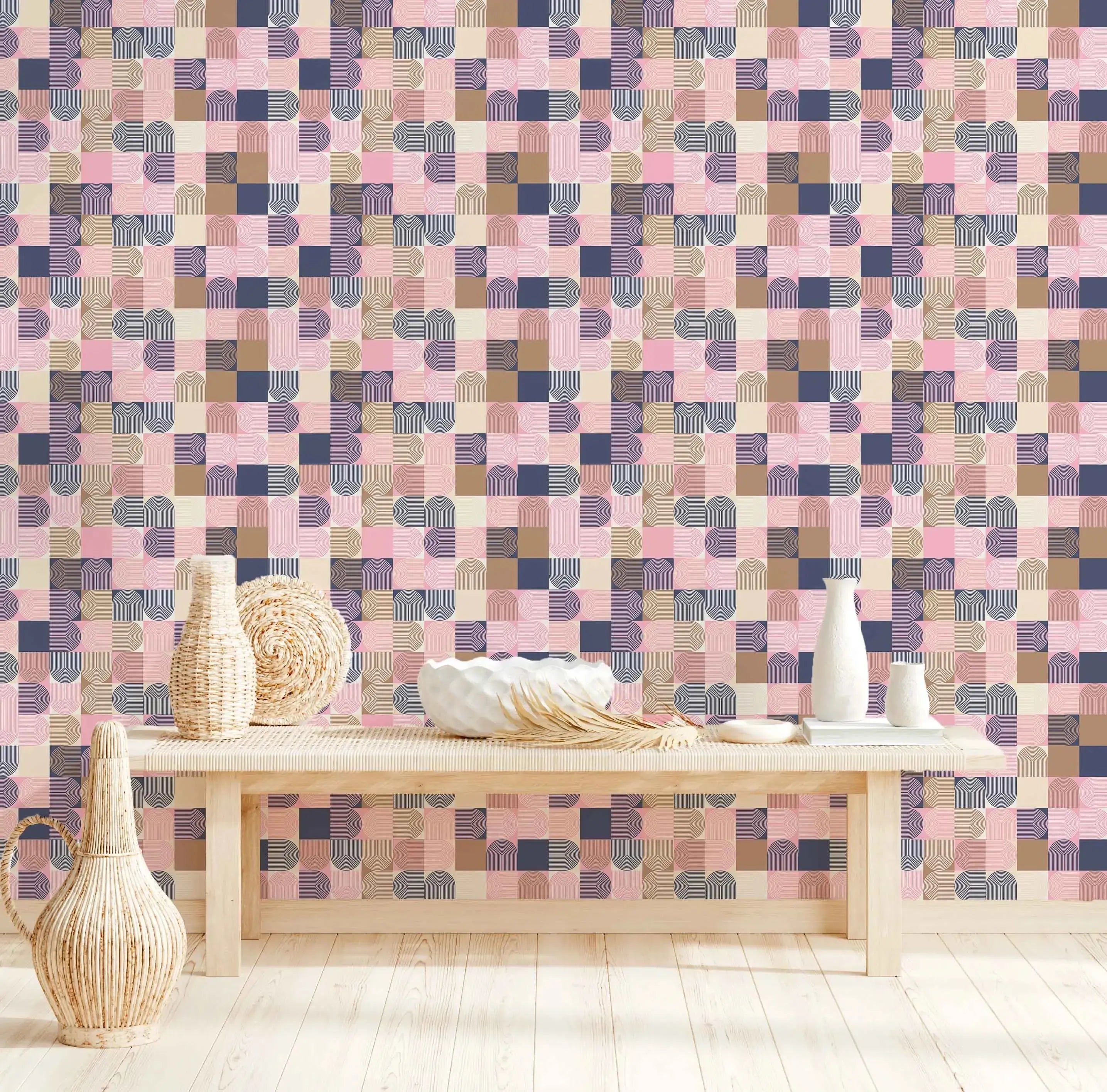 Purple Curves Wallpaper - Olive et Oriel