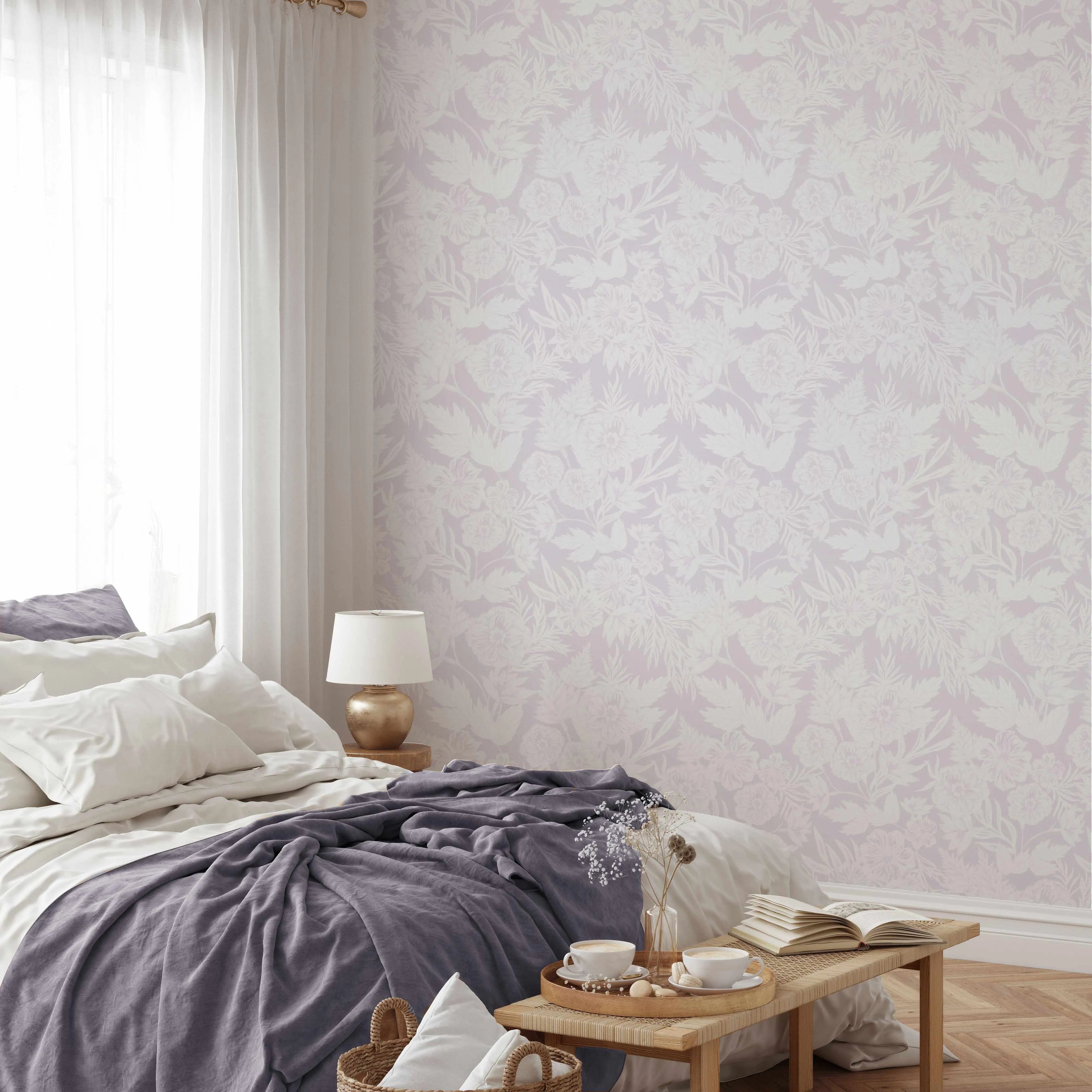 Regency Floral Wallpaper from Olive et Oriel where you can shop wallpaper and artworks online