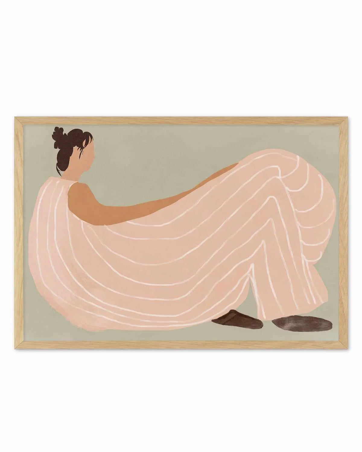 Quiet Stripes Art Print from Olive et Oriel where you can shop wallpaper and artworks online