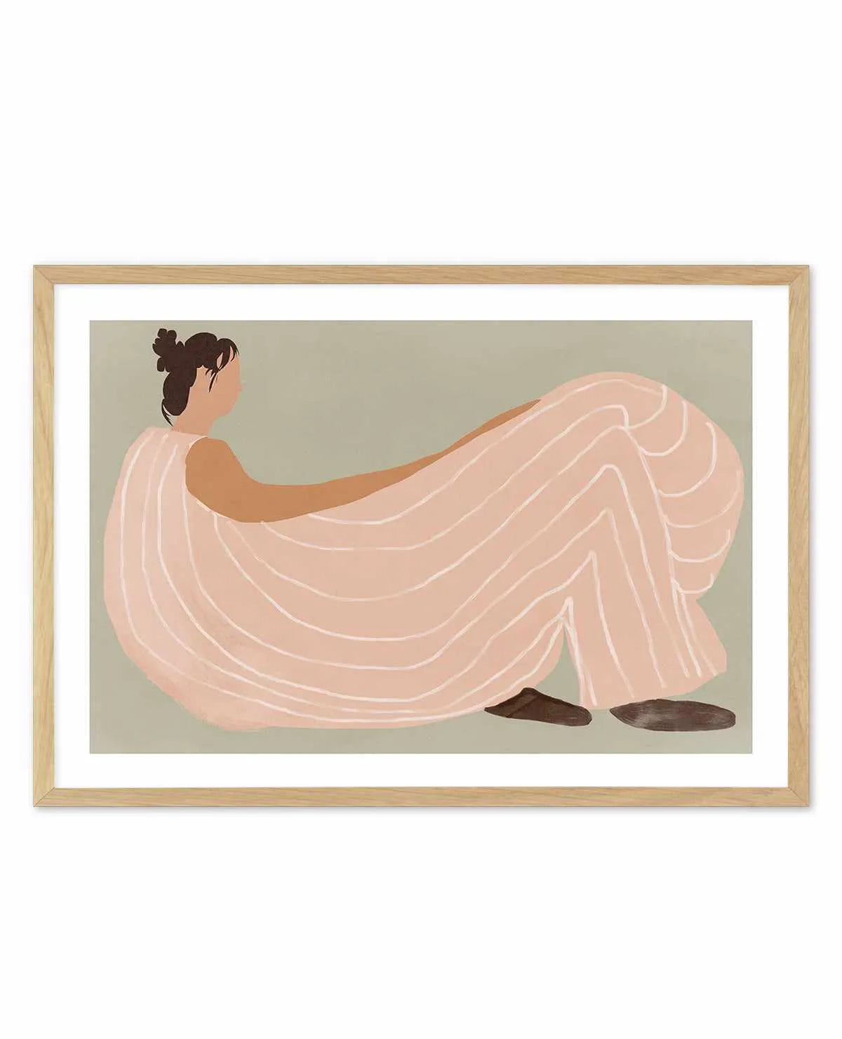 Quiet Stripes Art Print from Olive et Oriel where you can shop wallpaper and artworks online