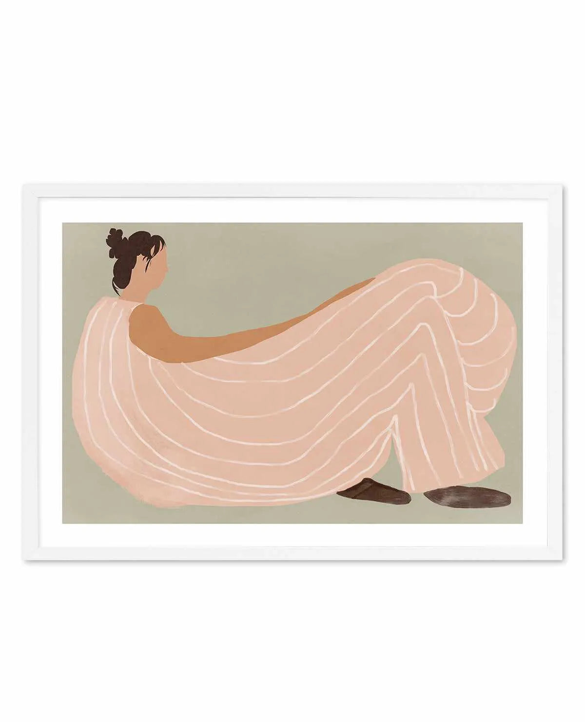 Quiet Stripes Art Print from Olive et Oriel where you can shop wallpaper and artworks online