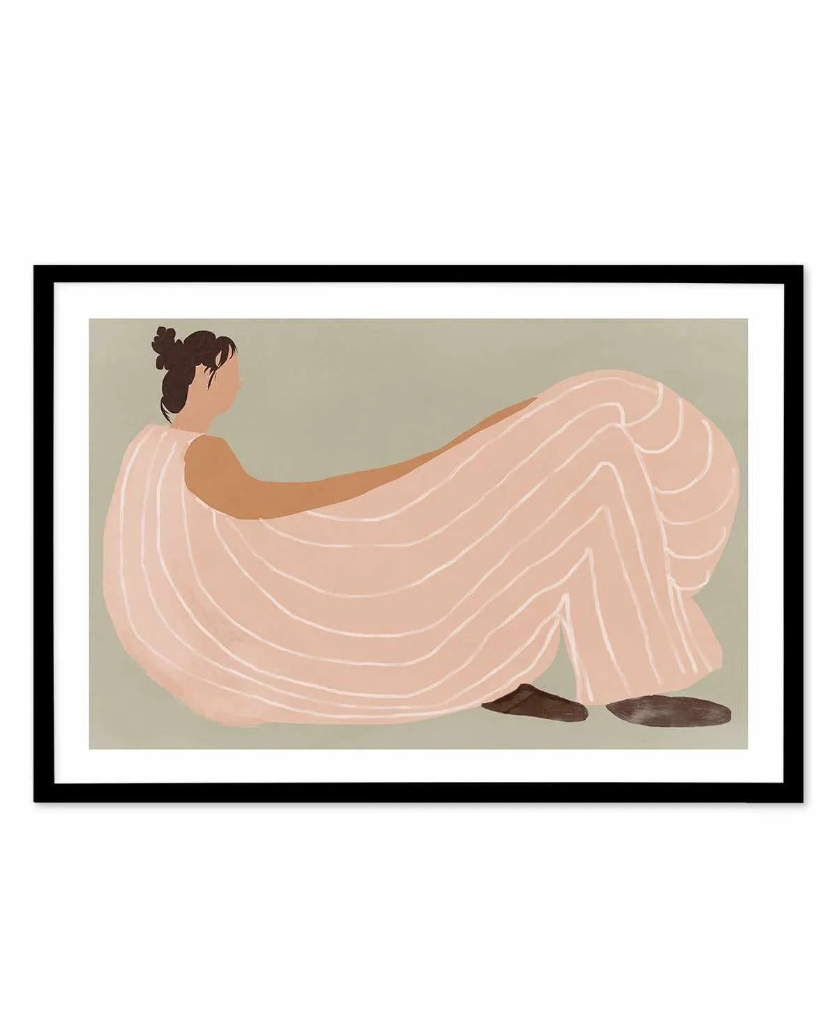 Quiet Stripes Art Print from Olive et Oriel where you can shop wallpaper and artworks online