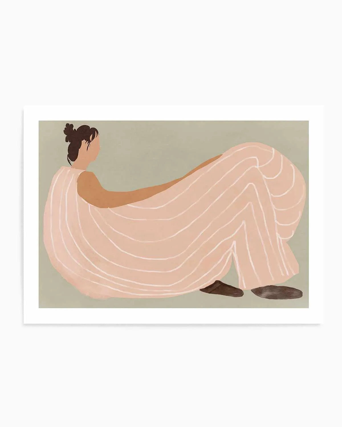 Quiet Stripes Art Print from Olive et Oriel where you can shop wallpaper and artworks online
