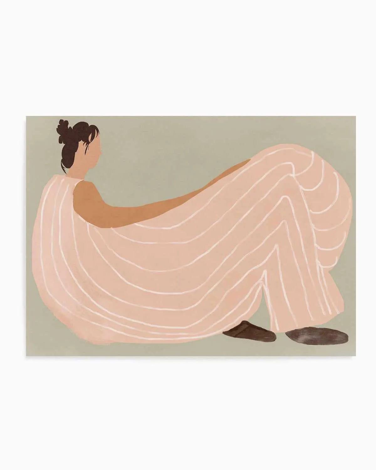 Quiet Stripes Art Print from Olive et Oriel where you can shop wallpaper and artworks online