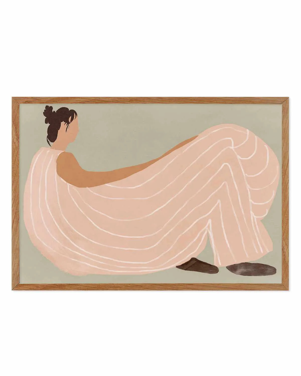 Quiet Stripes Art Print from Olive et Oriel where you can shop wallpaper and artworks online