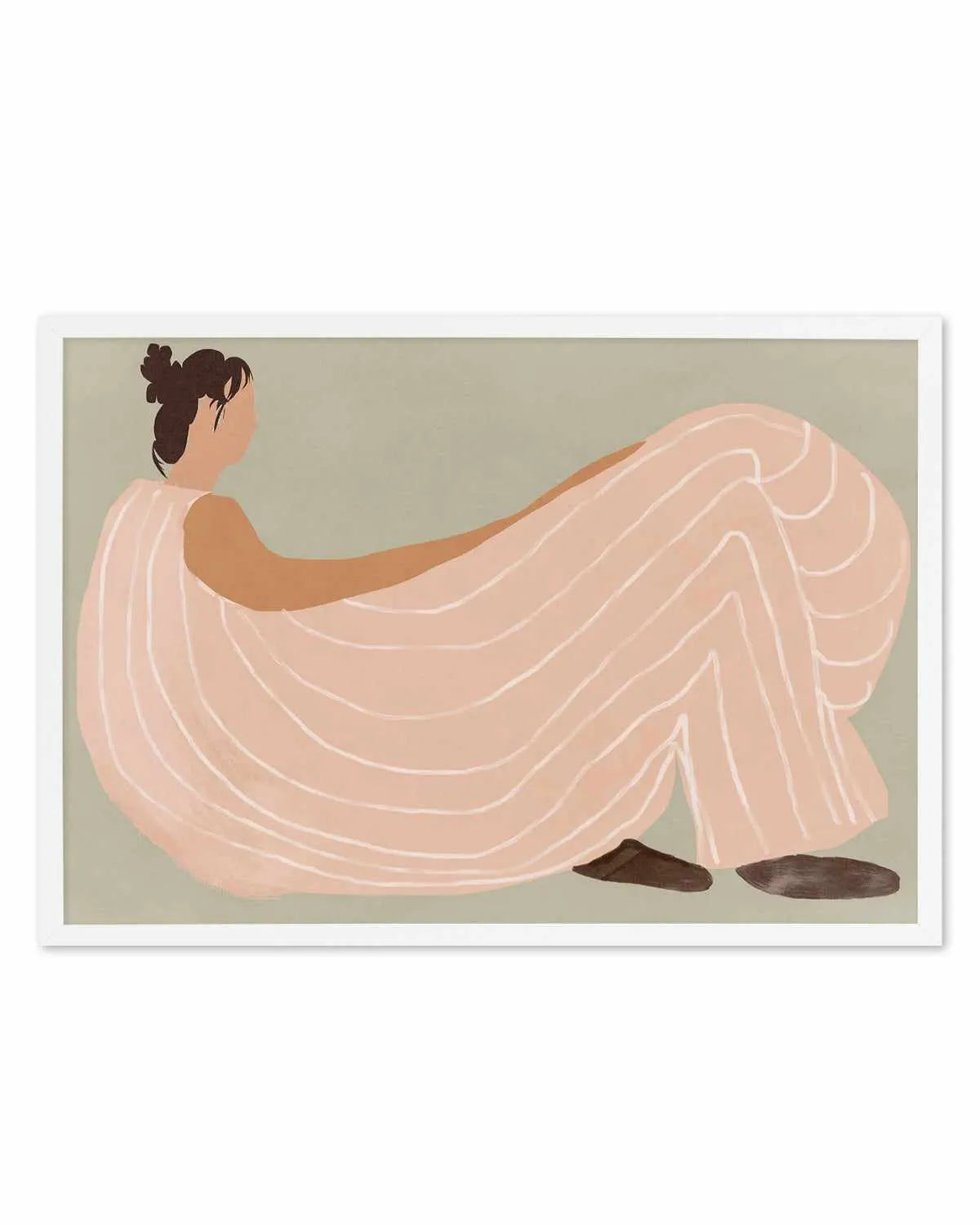 Quiet Stripes Art Print from Olive et Oriel where you can shop wallpaper and artworks online
