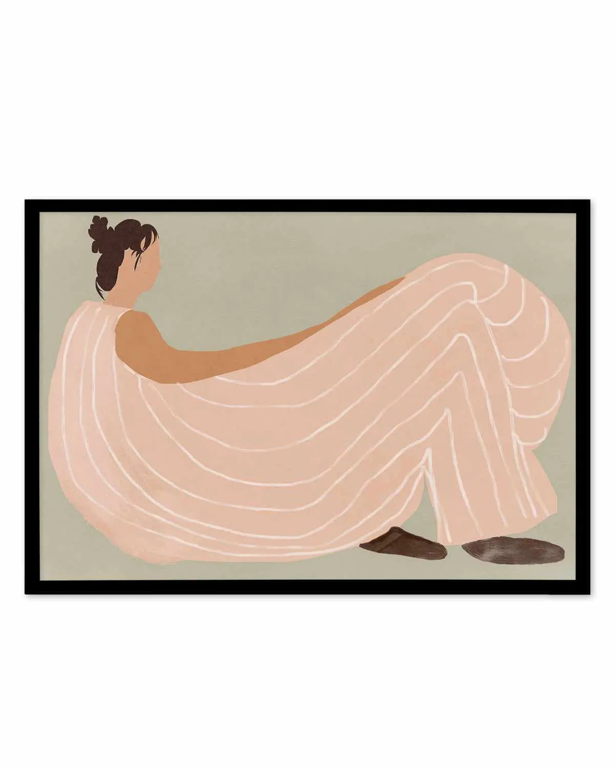 Quiet Stripes Art Print from Olive et Oriel where you can shop wallpaper and artworks online