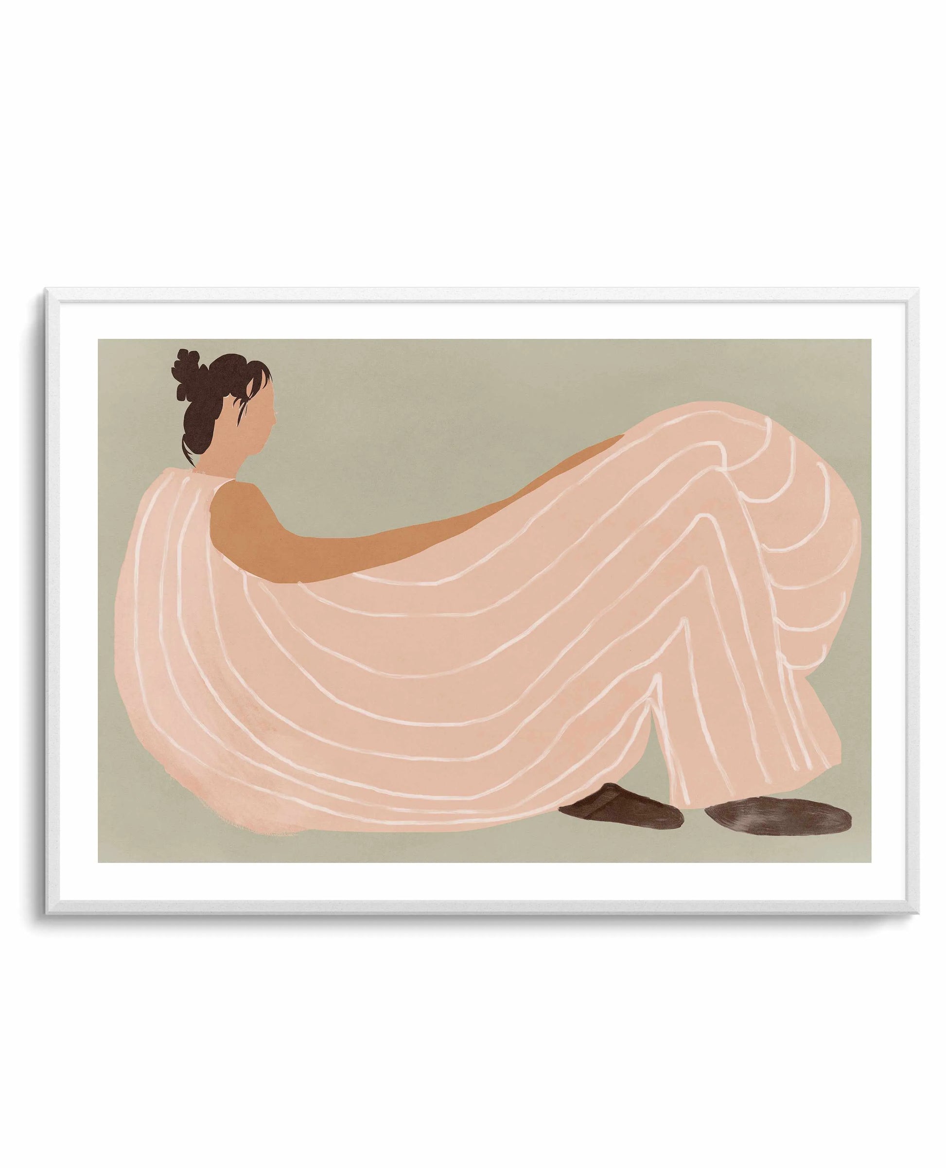 Quiet Stripes Art Print from Olive et Oriel where you can shop wallpaper and artworks online