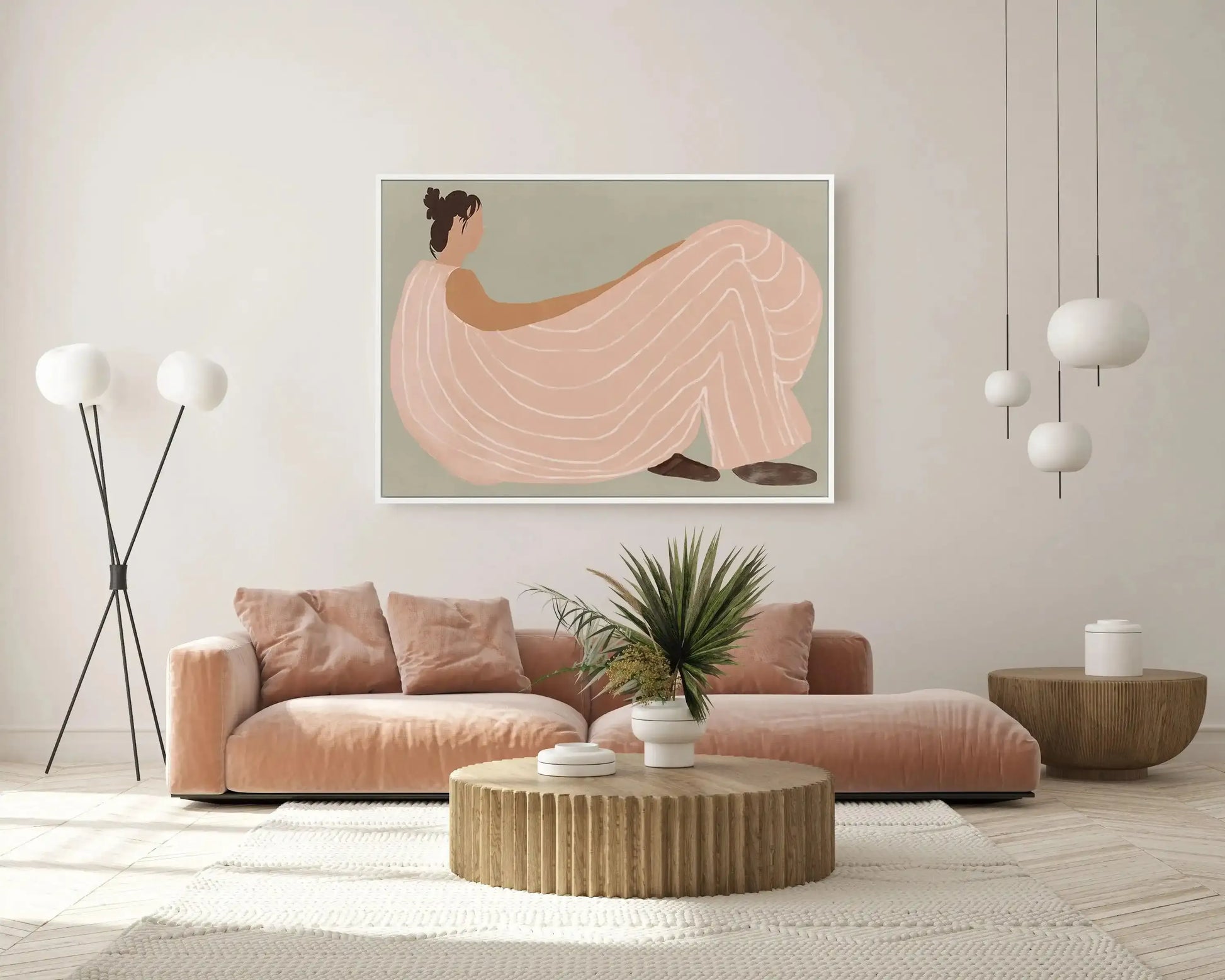 Quiet Stripes | Framed Canvas-CANVAS-You can shop wall art online with Olive et Oriel for everything from abstract art to fun kids wall art. Our beautiful modern art prints and canvas art are available from large canvas prints to wall art paintings and our proudly Australian artwork collection offers only the highest quality framed large wall art and canvas art Australia - You can buy fashion photography prints or Hampton print posters and paintings on canvas from Olive et Oriel and have them de