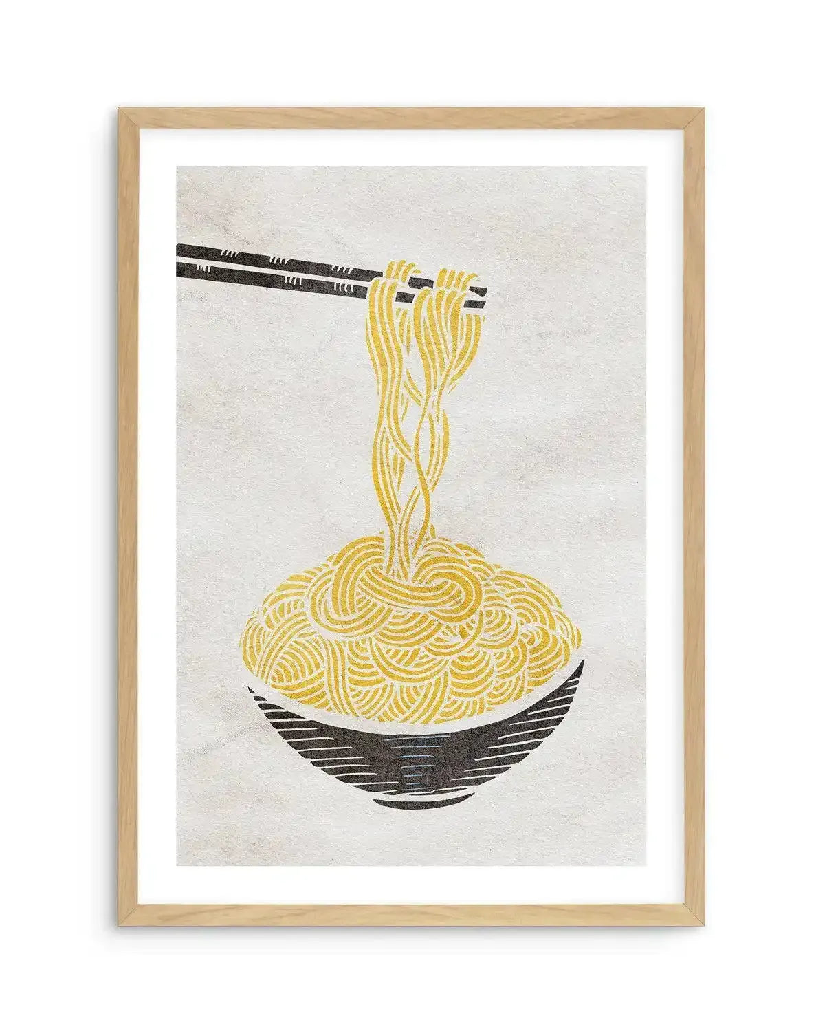 Ramen Noodles Art Print-PRINT-Olive et Oriel-Olive et Oriel-A5 | 5.8" x 8.3" | 14.8 x 21cm-Oak-With White Border-Buy-Australian-Art-Prints-Online-with-Olive-et-Oriel-Your-Artwork-Specialists-Austrailia-Decorate-With-Coastal-Photo-Wall-Art-Prints-From-Our-Beach-House-Artwork-Collection-Fine-Poster-and-Framed-Artwork