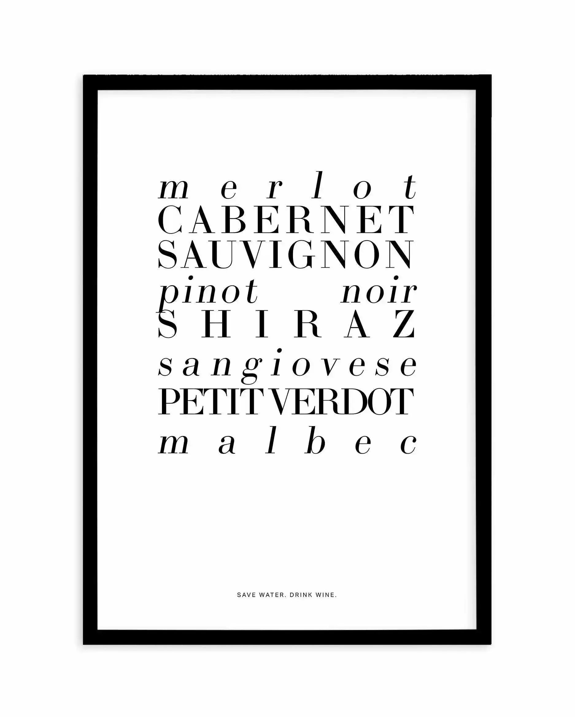 Red Wine Art Print-PRINT-Olive et Oriel-Olive et Oriel-A4 | 8.3" x 11.7" | 21 x 29.7cm-Black-With White Border-Buy-Australian-Art-Prints-Online-with-Olive-et-Oriel-Your-Artwork-Specialists-Austrailia-Decorate-With-Coastal-Photo-Wall-Art-Prints-From-Our-Beach-House-Artwork-Collection-Fine-Poster-and-Framed-Artwork
