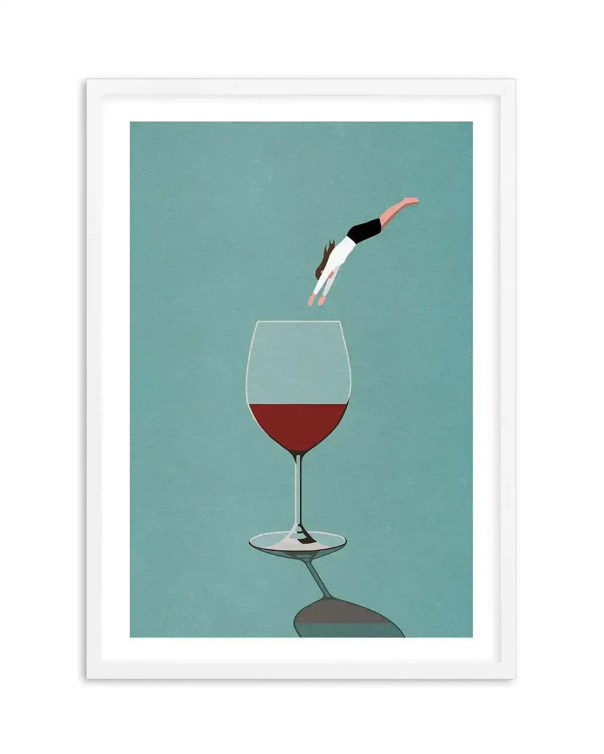 Red Wine | Dive In Art Print-PRINT-Olive et Oriel-Olive et Oriel-A5 | 5.8" x 8.3" | 14.8 x 21cm-White-With White Border-Buy-Australian-Art-Prints-Online-with-Olive-et-Oriel-Your-Artwork-Specialists-Austrailia-Decorate-With-Coastal-Photo-Wall-Art-Prints-From-Our-Beach-House-Artwork-Collection-Fine-Poster-and-Framed-Artwork