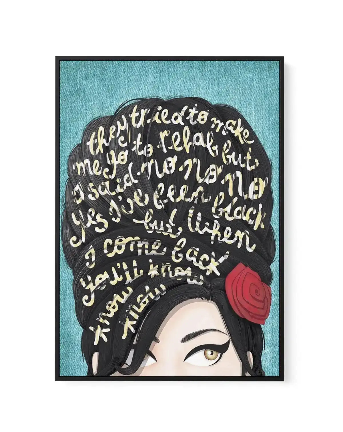 Rehab | Draw Me A Song Collection | Framed Canvas-CANVAS-You can shop wall art online with Olive et Oriel for everything from abstract art to fun kids wall art. Our beautiful modern art prints and canvas art are available from large canvas prints to wall art paintings and our proudly Australian artwork collection offers only the highest quality framed large wall art and canvas art Australia - You can buy fashion photography prints or Hampton print posters and paintings on canvas from Olive et Or