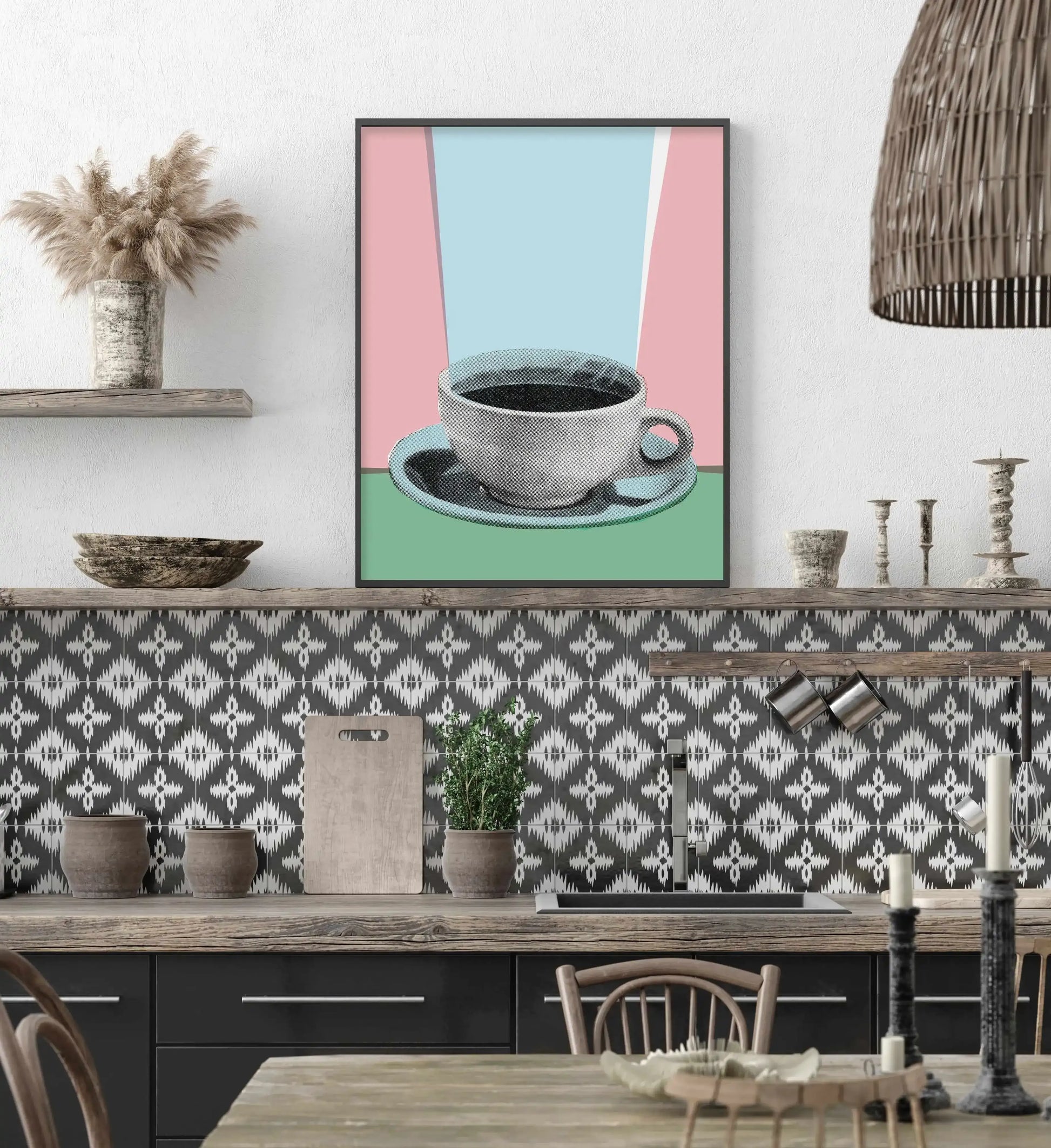 Retro Coffee Art Print-PRINT-Olive et Oriel-Olive et Oriel-Buy-Australian-Art-Prints-Online-with-Olive-et-Oriel-Your-Artwork-Specialists-Austrailia-Decorate-With-Coastal-Photo-Wall-Art-Prints-From-Our-Beach-House-Artwork-Collection-Fine-Poster-and-Framed-Artwork